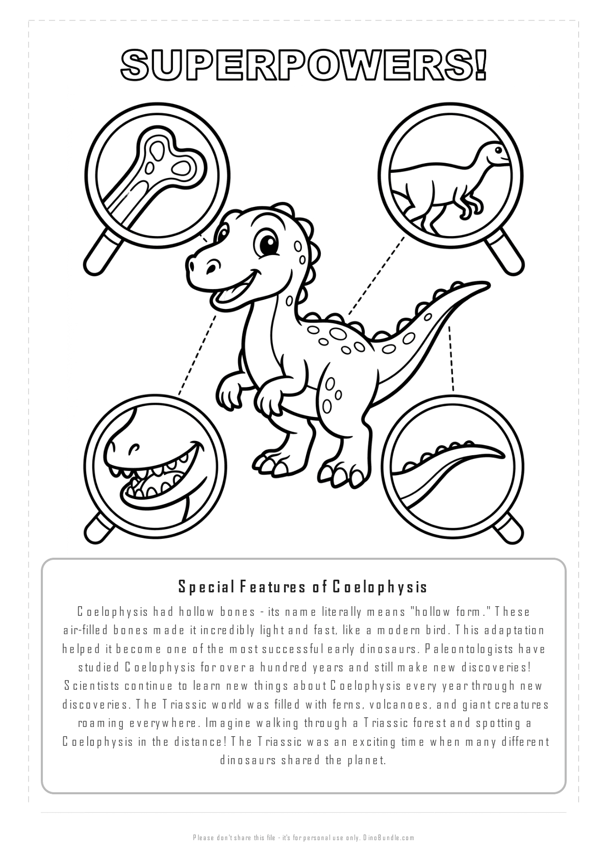 Coelophysis printable page 7