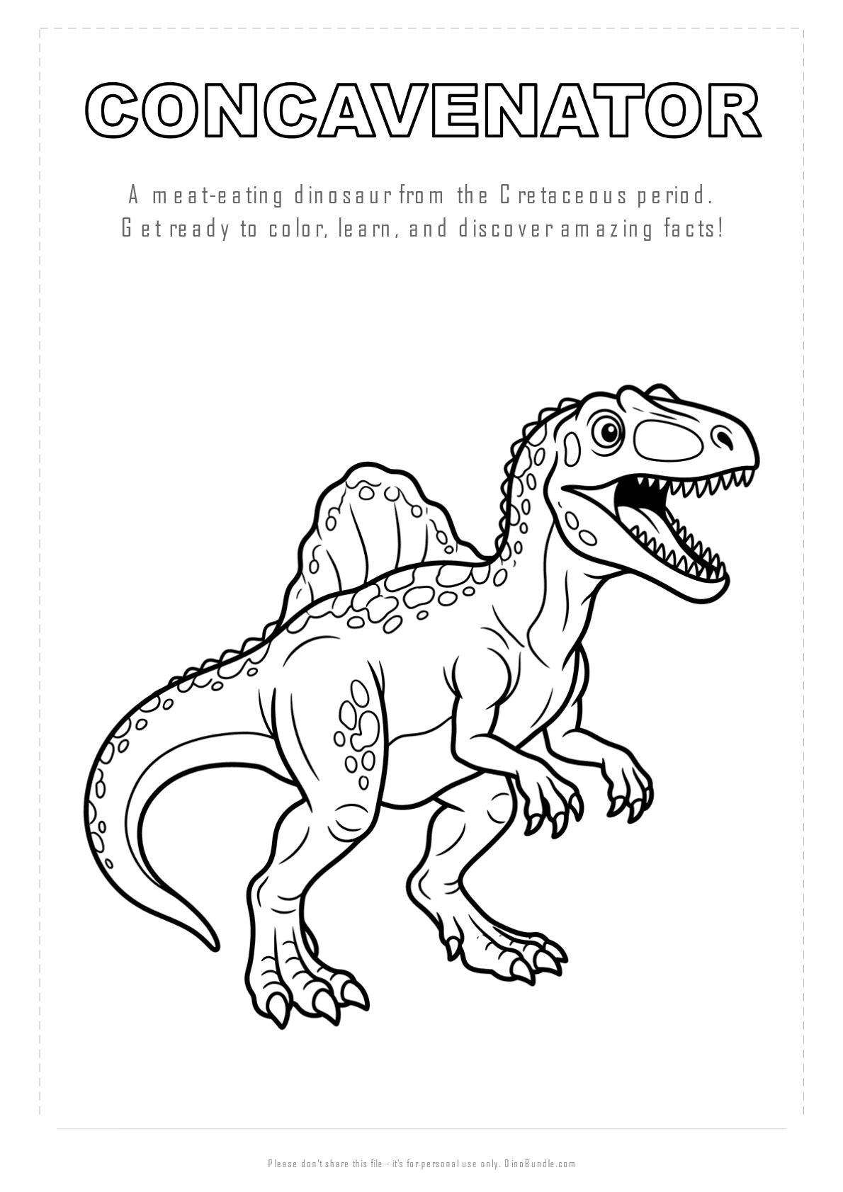 Concavenator printable page 1