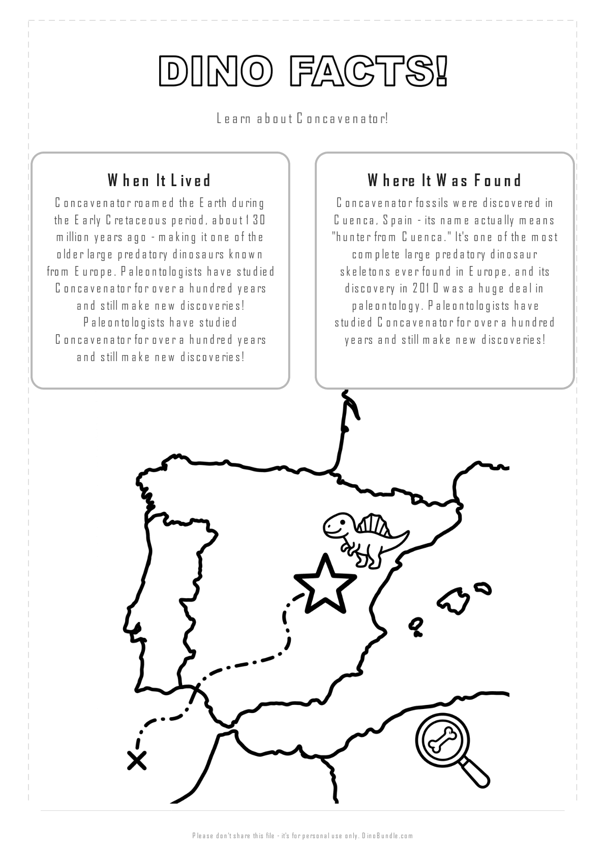 Concavenator printable page 2