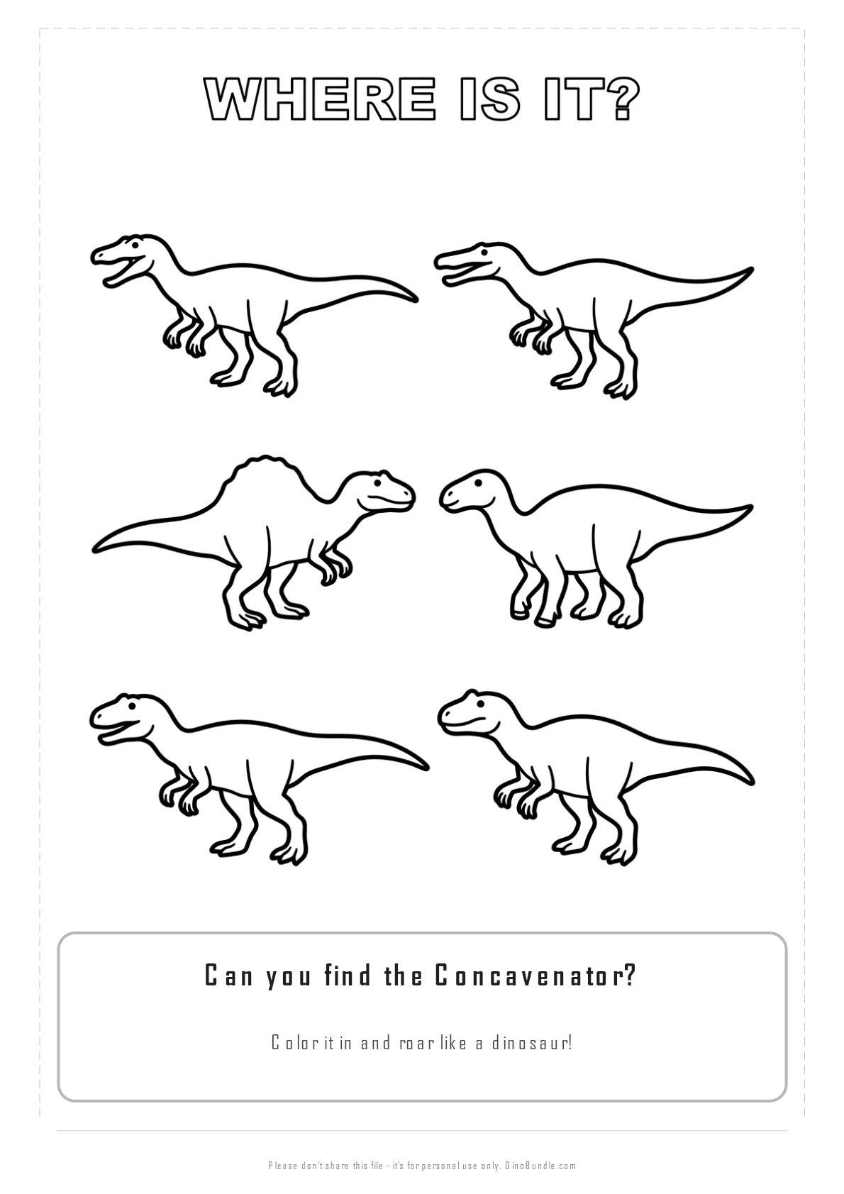 Concavenator printable page 3