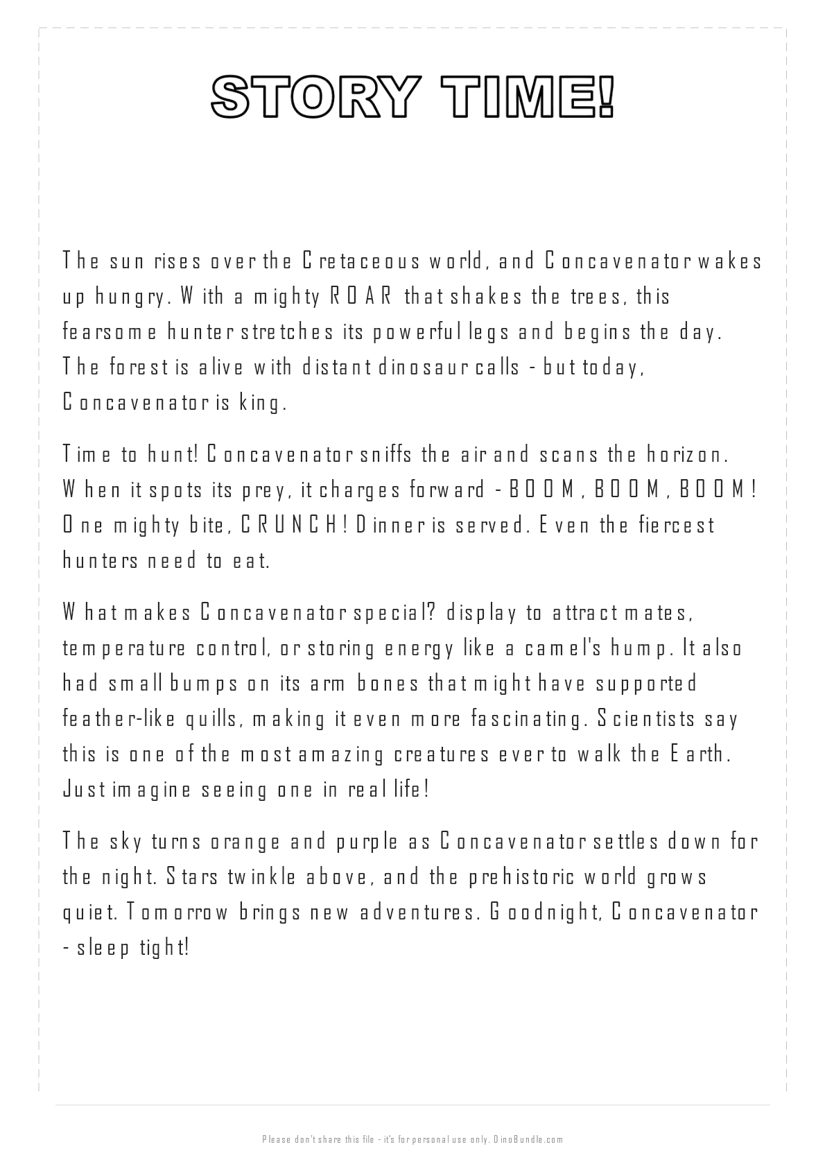 Concavenator printable page 4