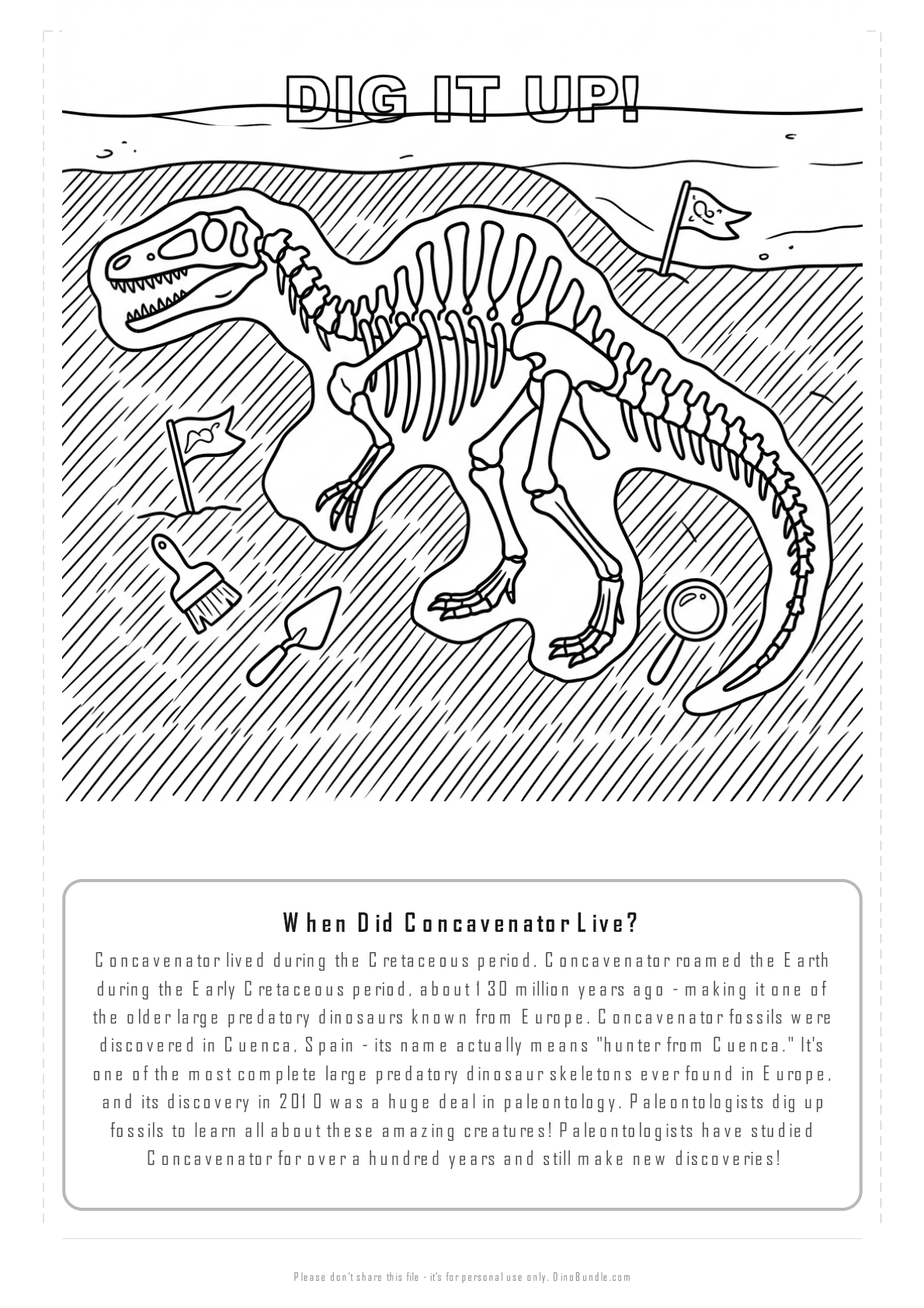 Concavenator printable page 6