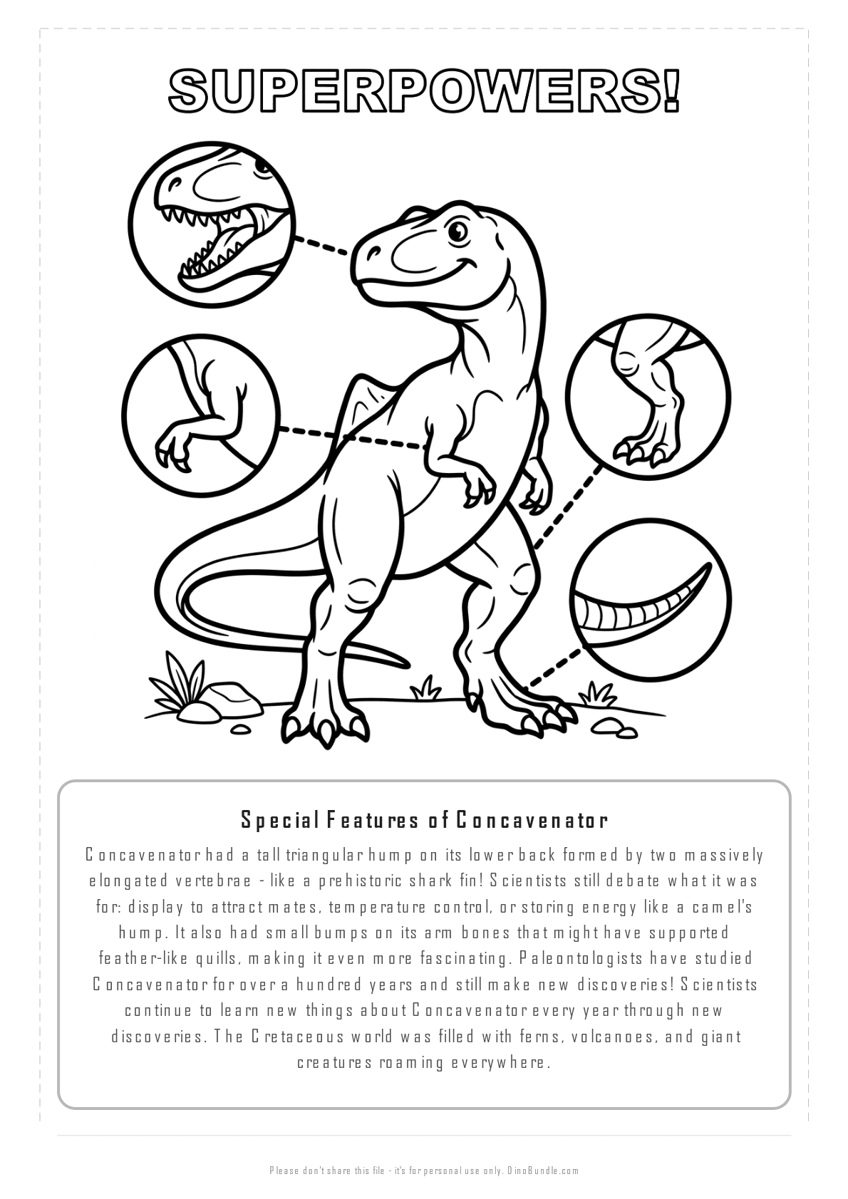 Concavenator printable page 7