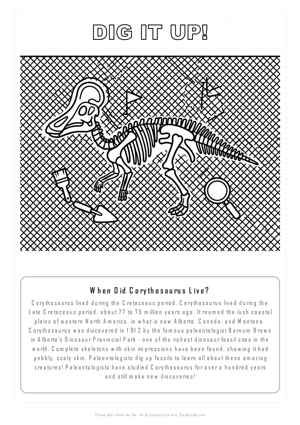 Corythosaurus printable page 6