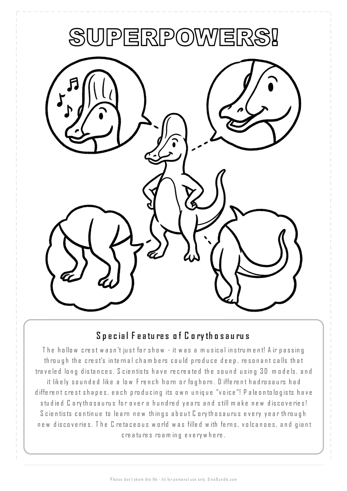 Corythosaurus printable page 7