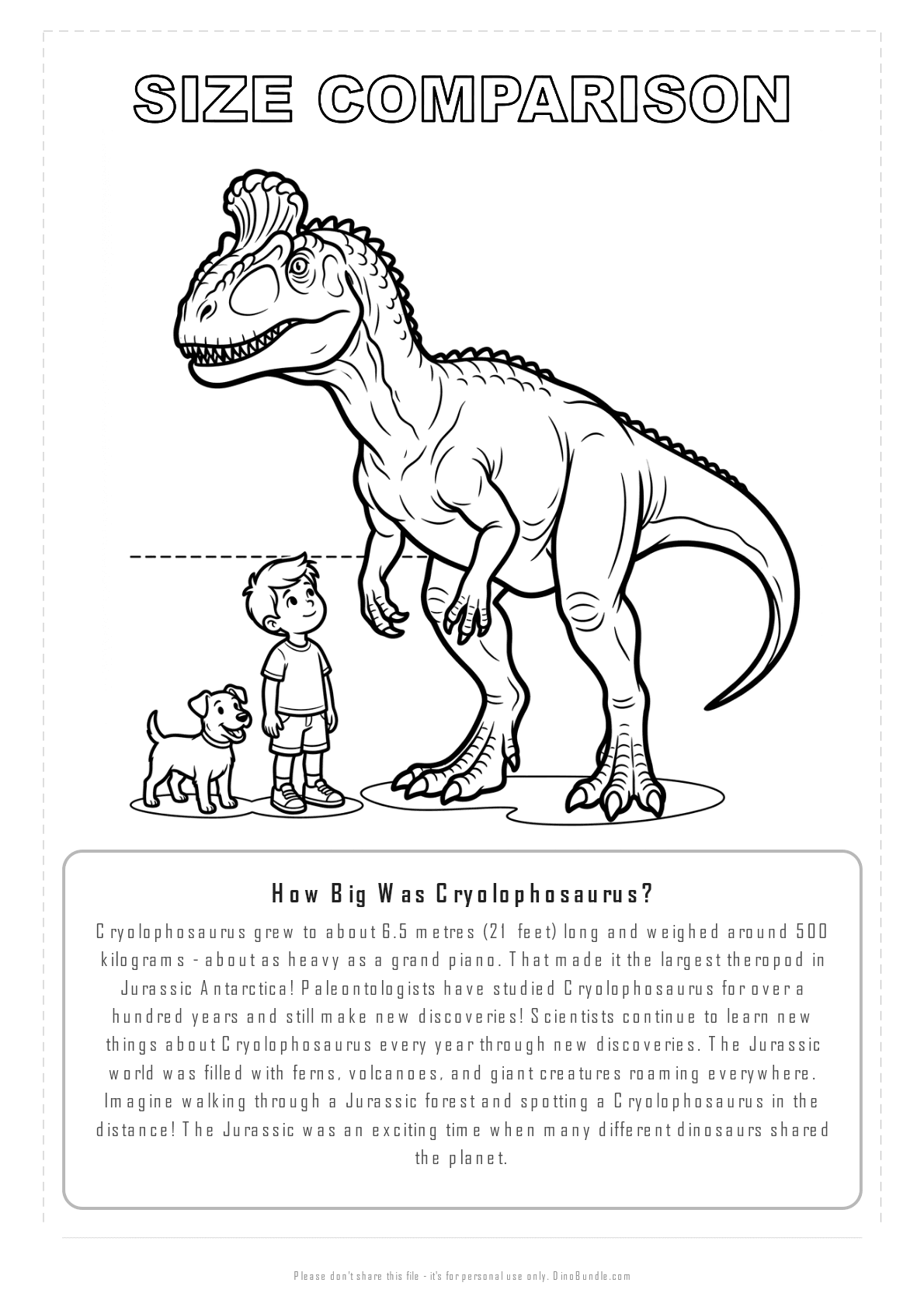 Cryolophosaurus printable page 8