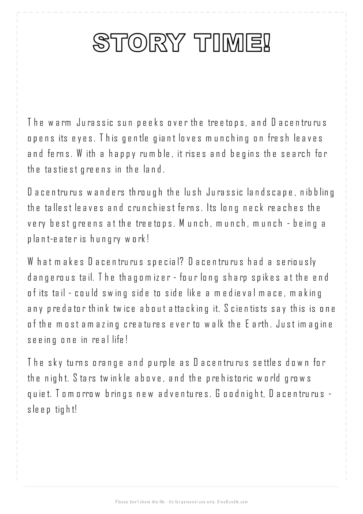 Dacentrurus printable page 4