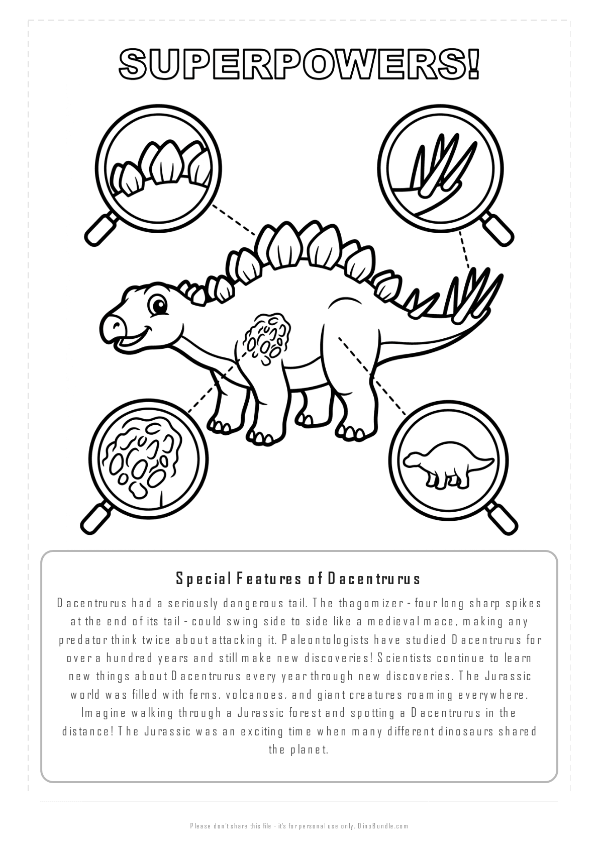 Dacentrurus printable page 7