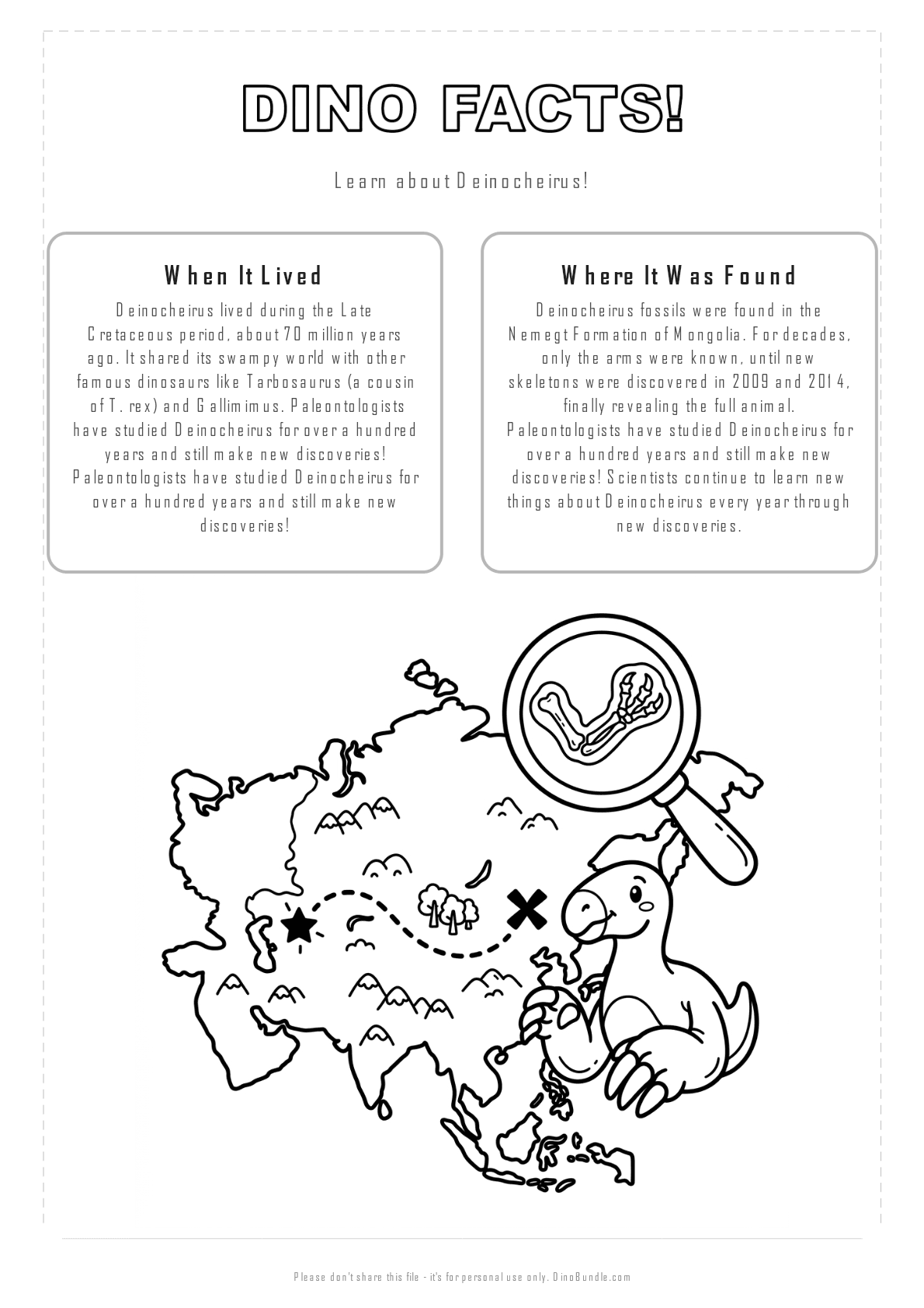 Deinocheirus printable page 2
