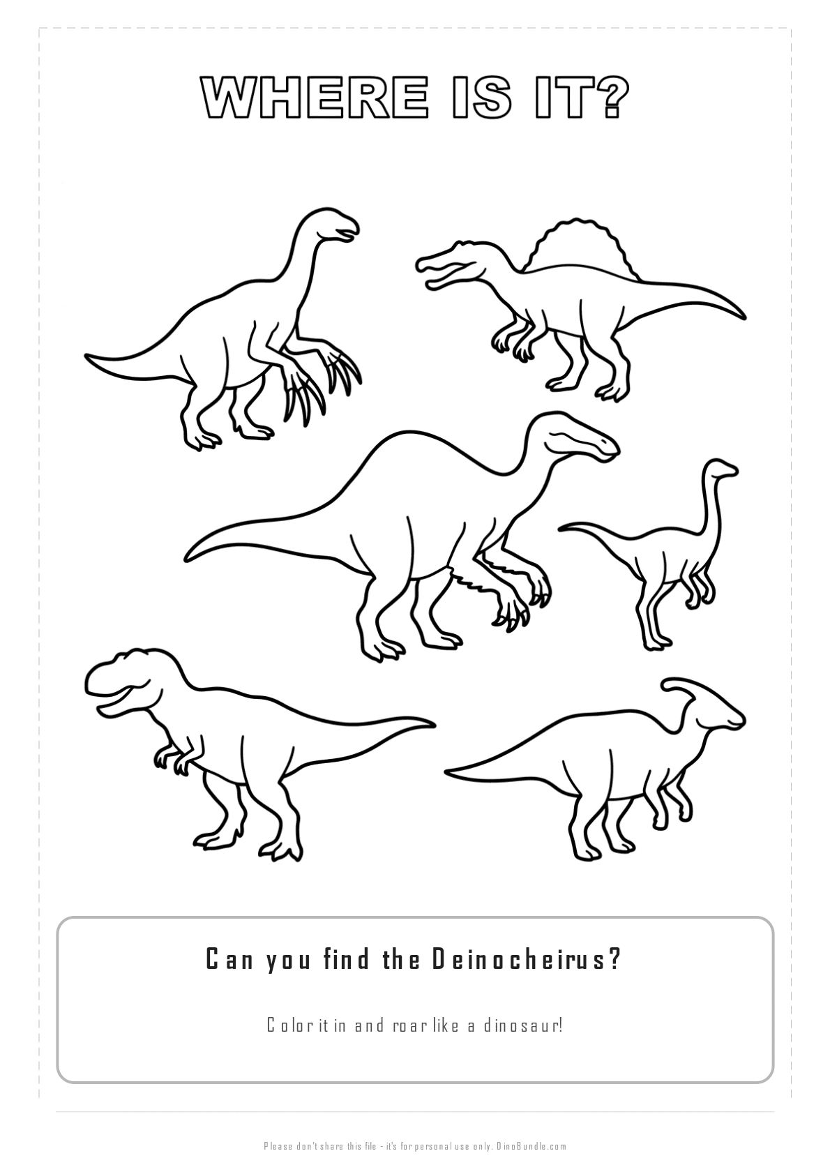 Deinocheirus printable page 3