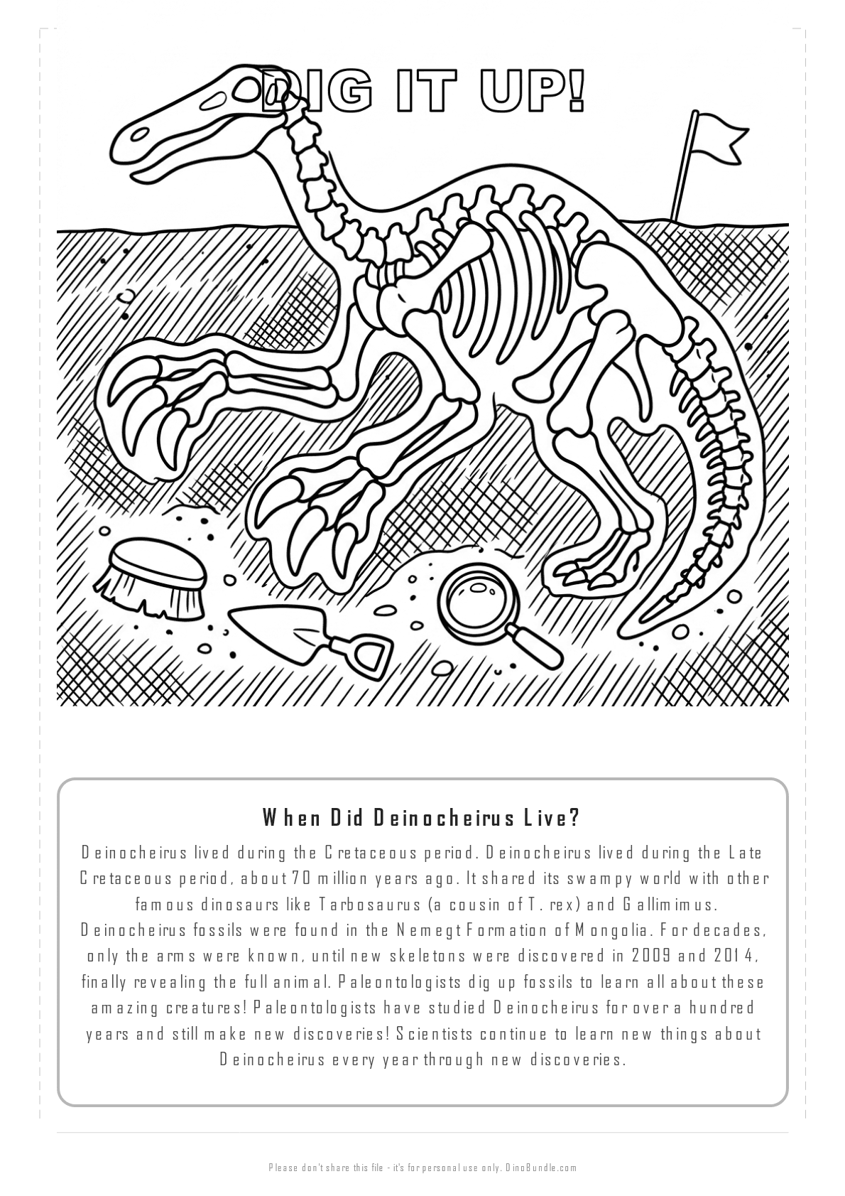 Deinocheirus printable page 6