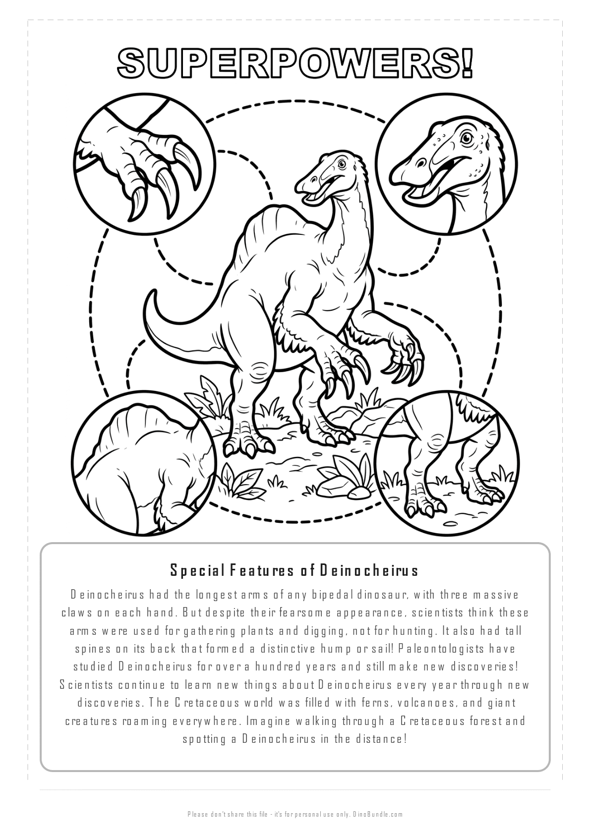 Deinocheirus printable page 7