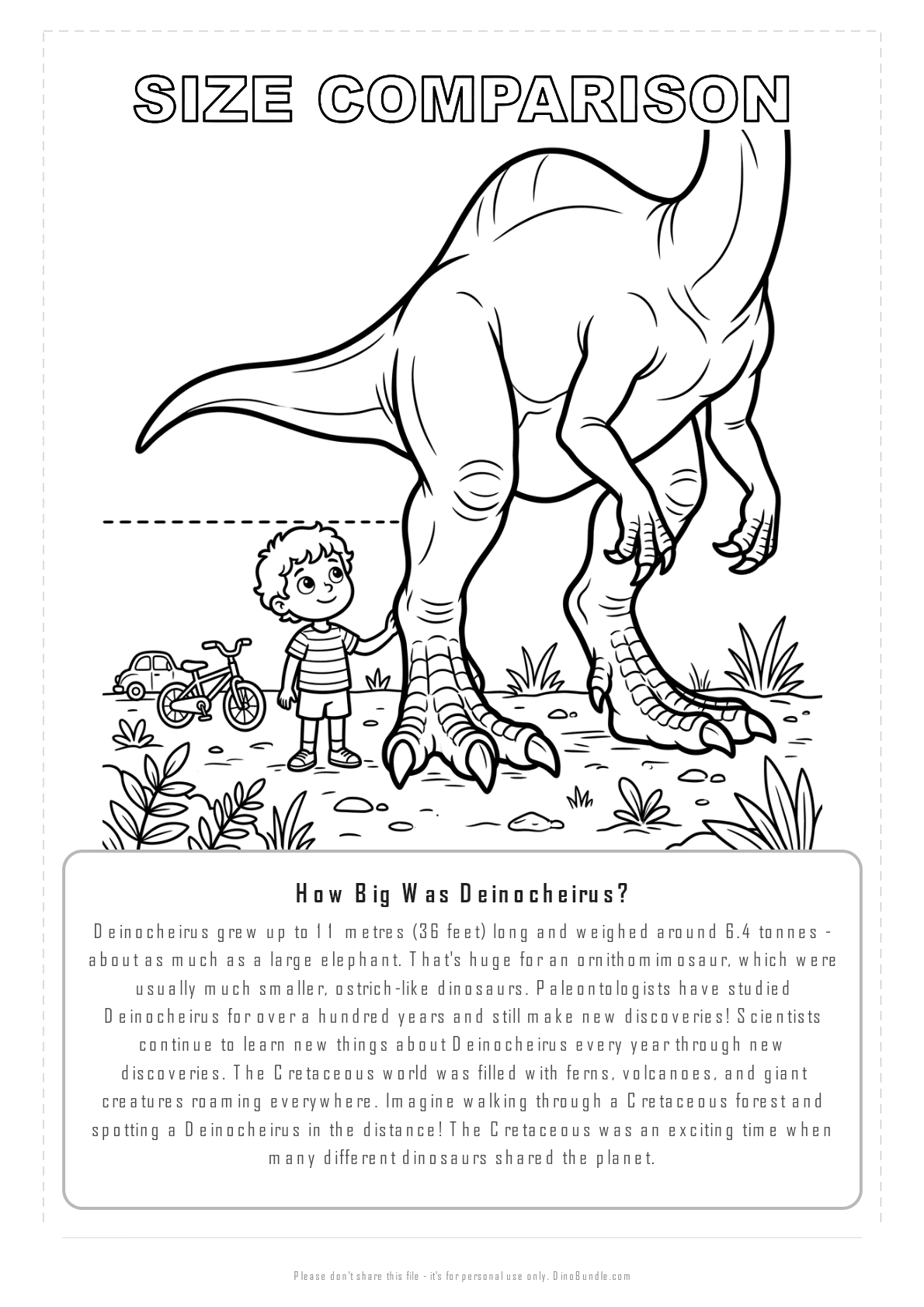 Deinocheirus printable page 8