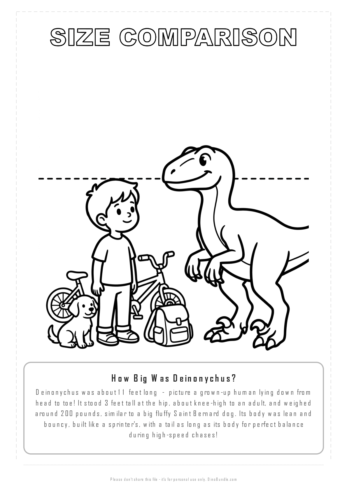 Deinonychus printable page 8