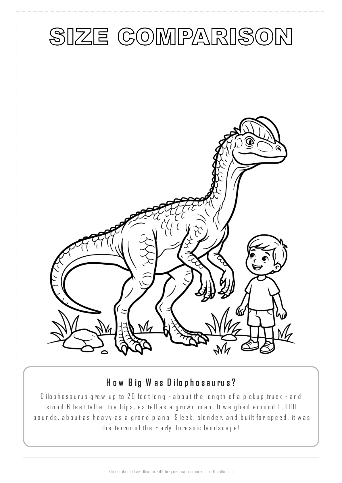 Dilophosaurus printable page 8