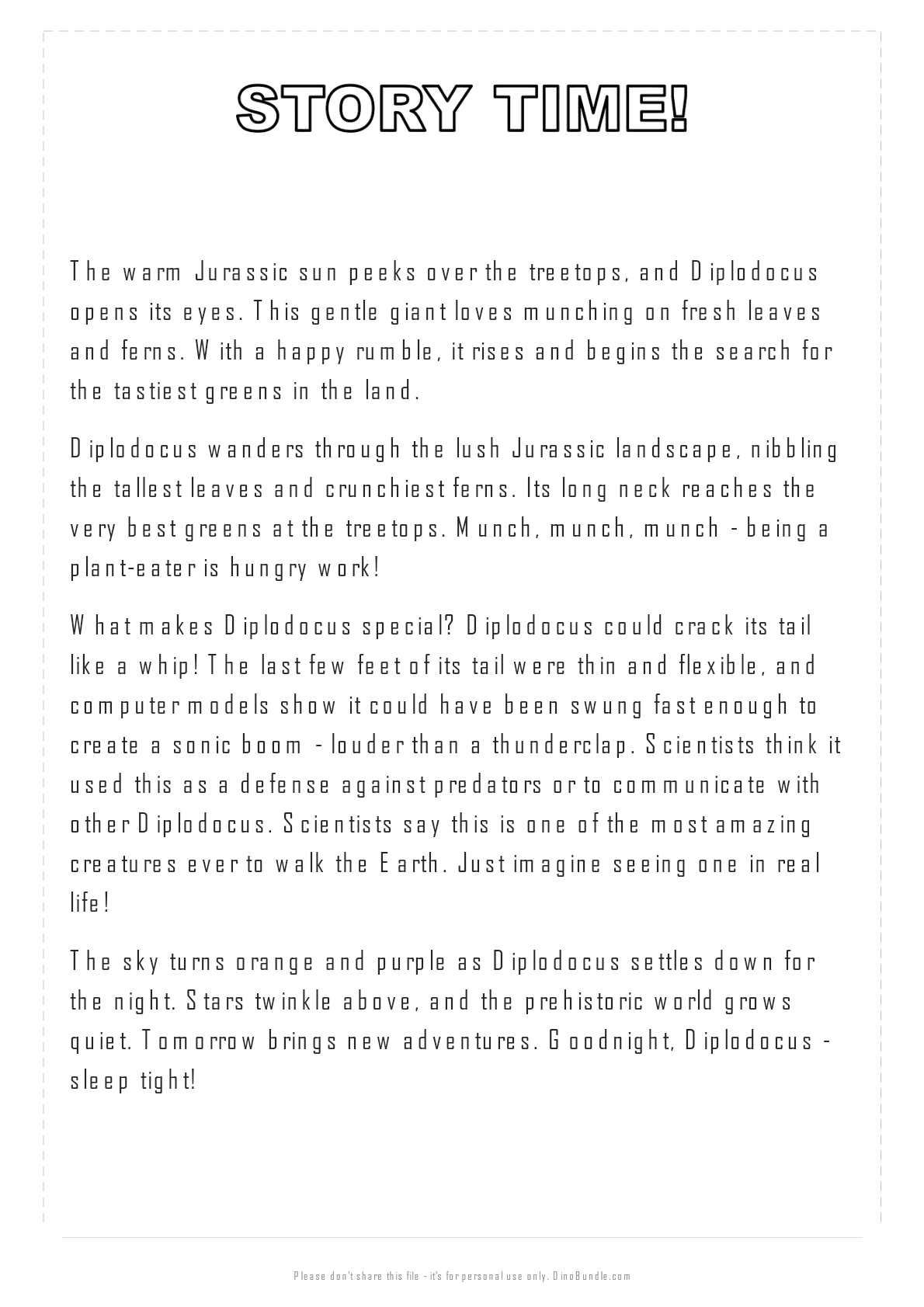 Diplodocus printable page 4