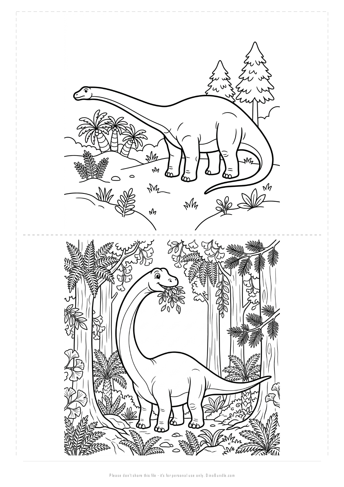 Diplodocus printable page 5