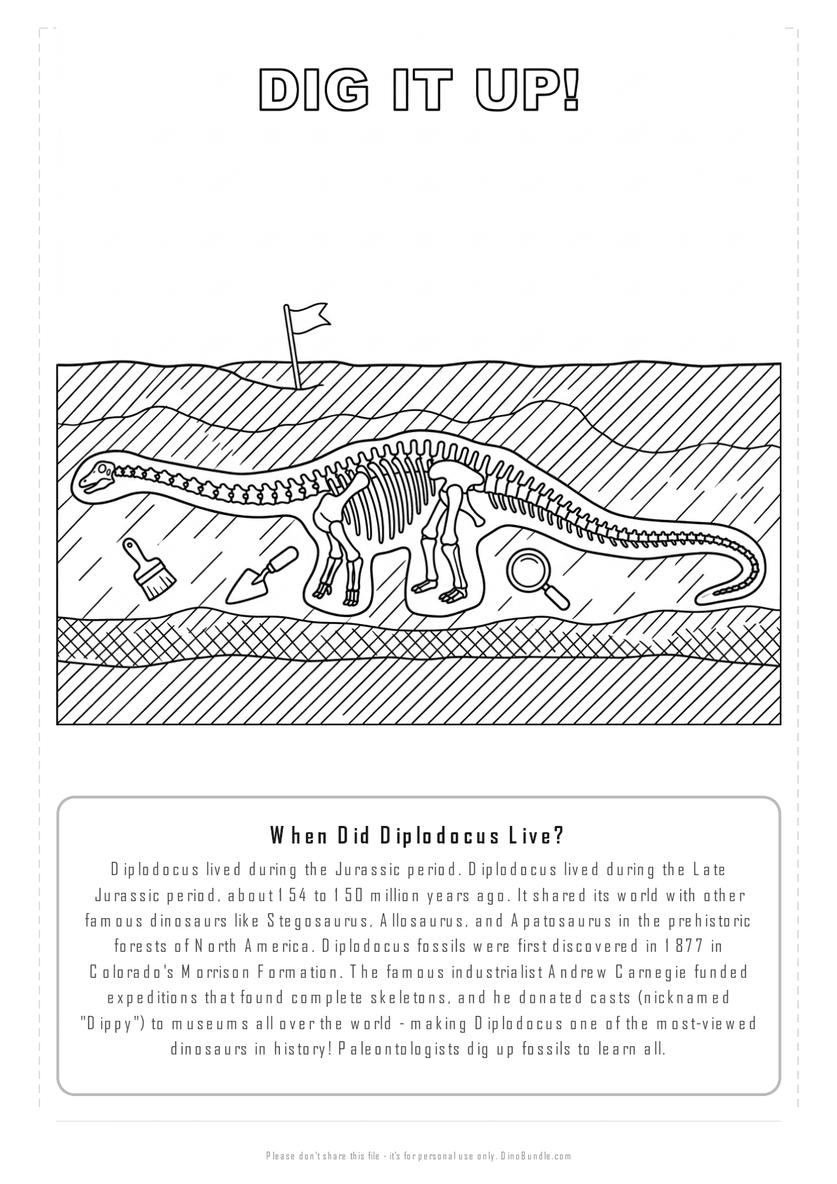 Diplodocus printable page 6