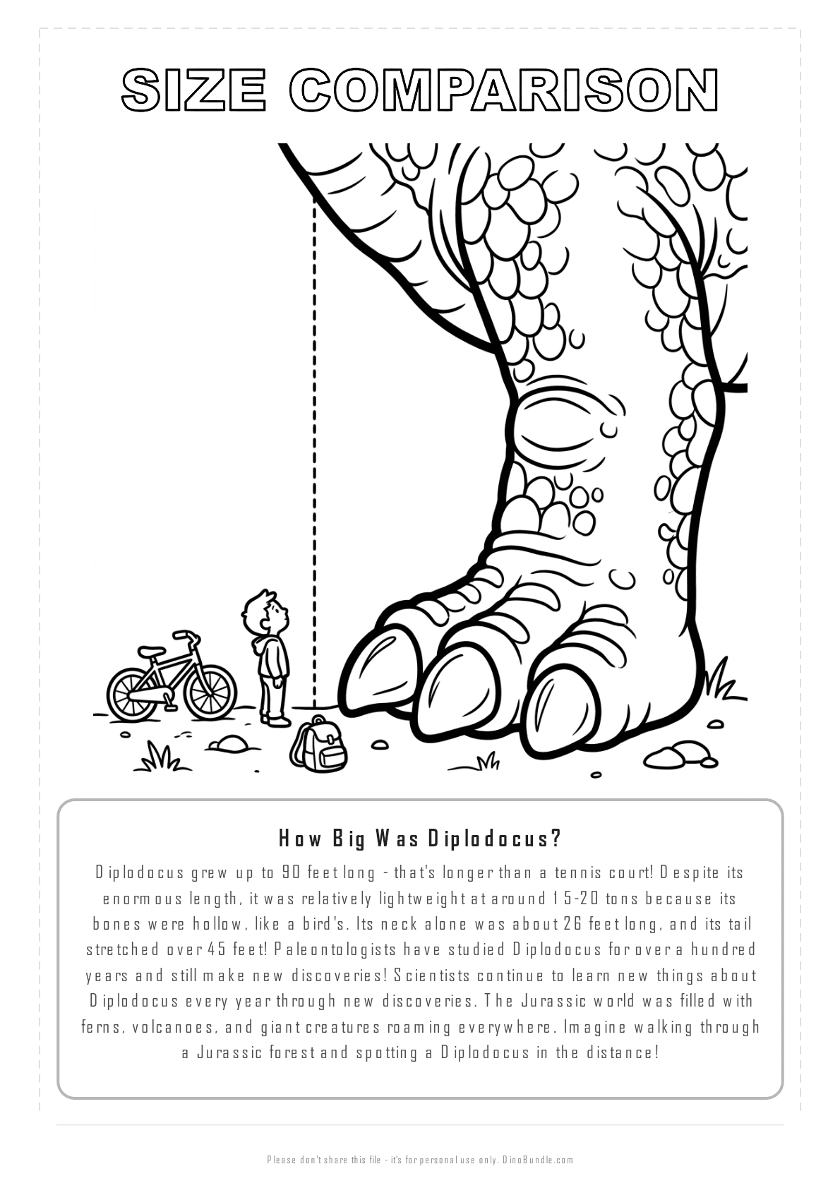 Diplodocus printable page 8