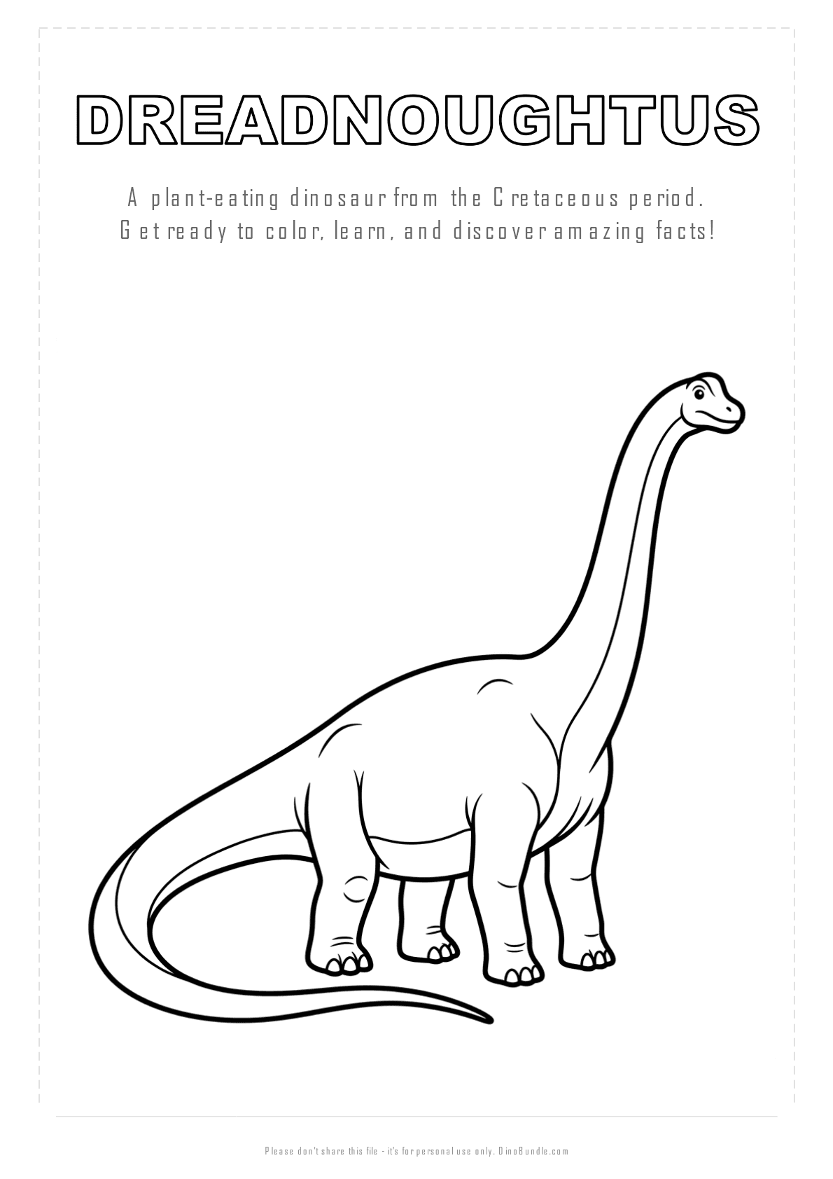 Dreadnoughtus printable page 1