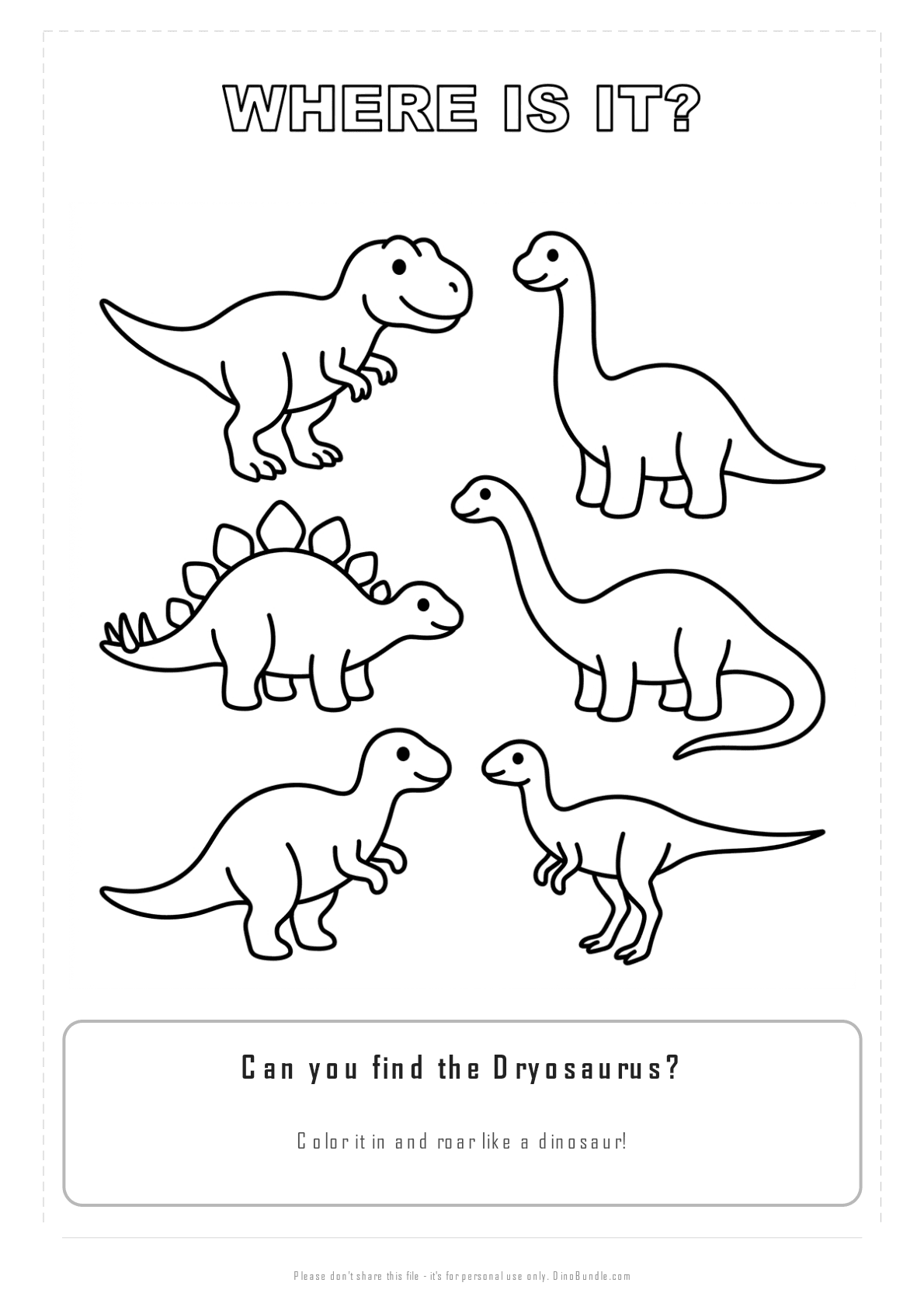 Dryosaurus printable page 3