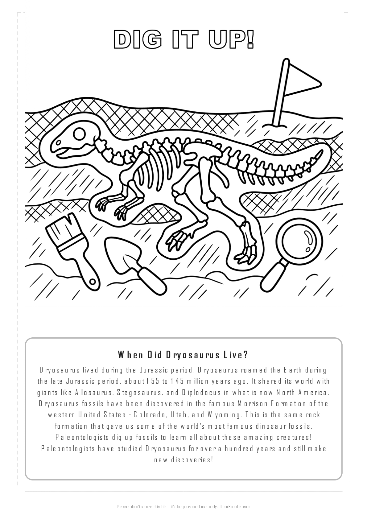 Dryosaurus printable page 6