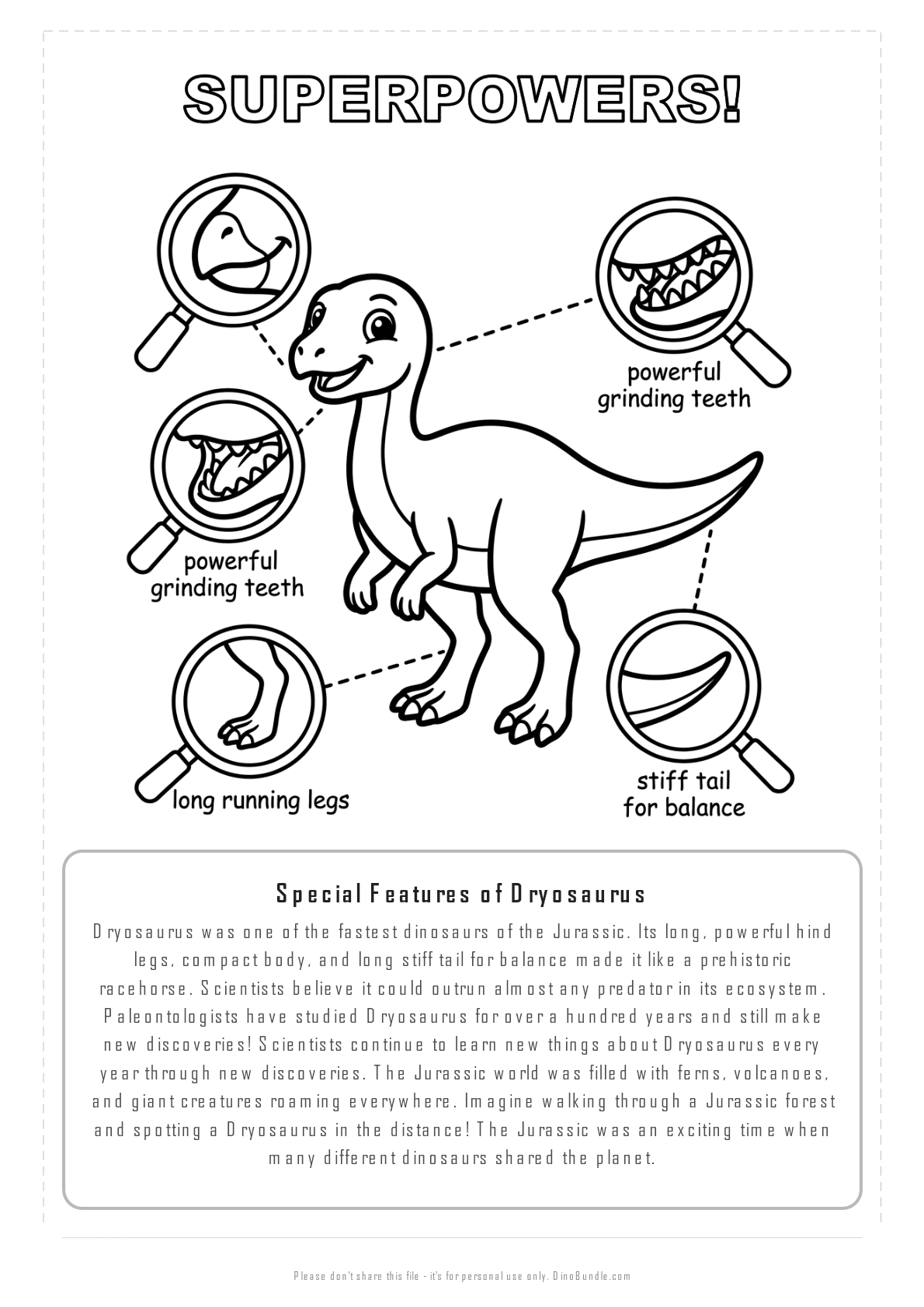 Dryosaurus printable page 7