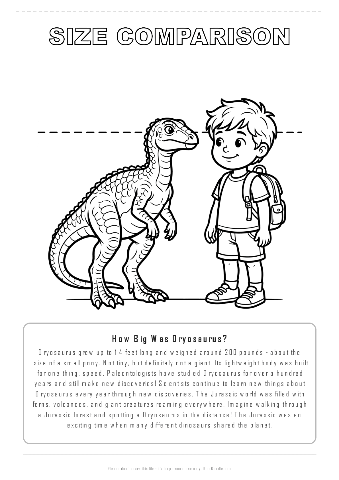 Dryosaurus printable page 8