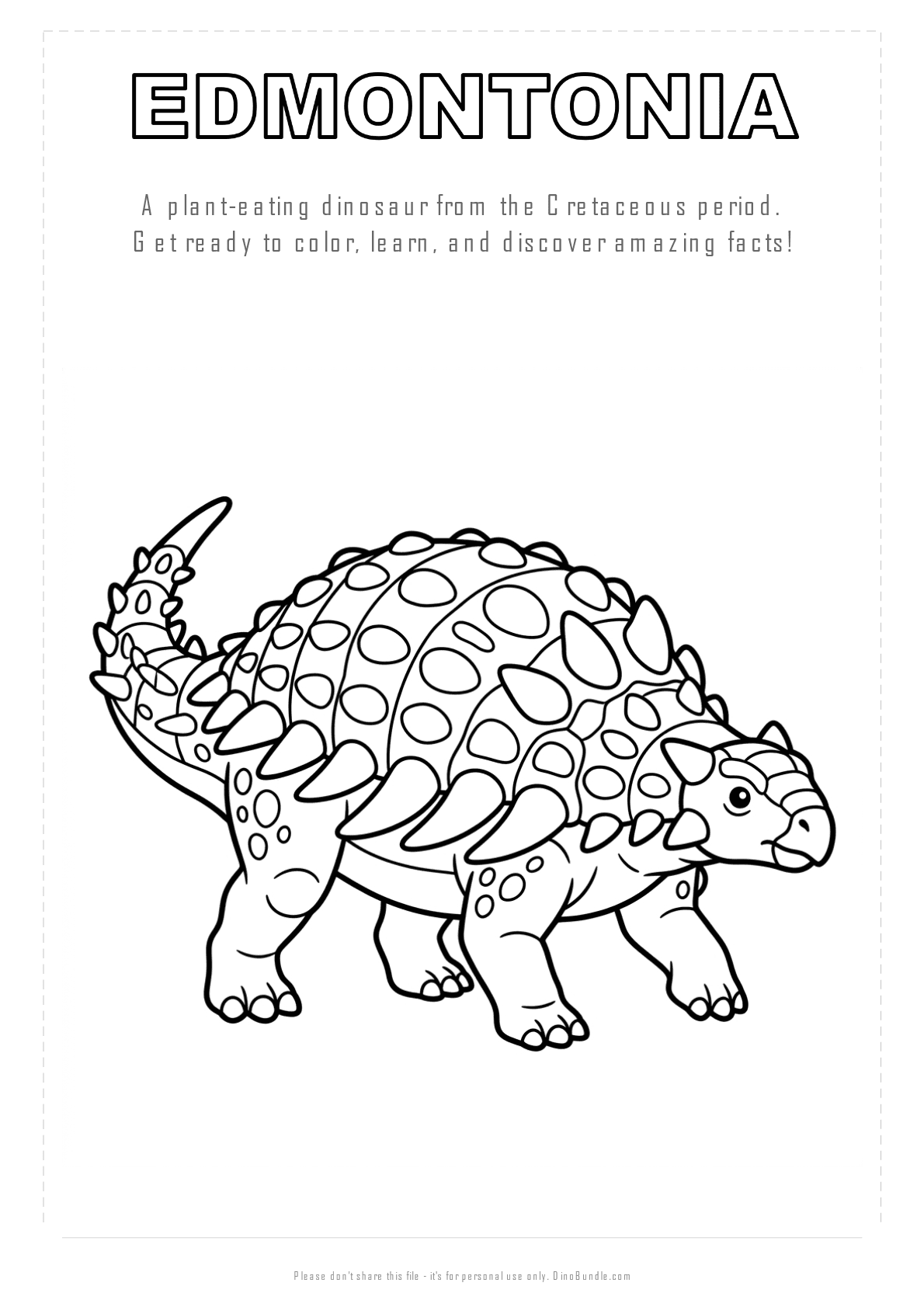 Edmontonia printable page 1