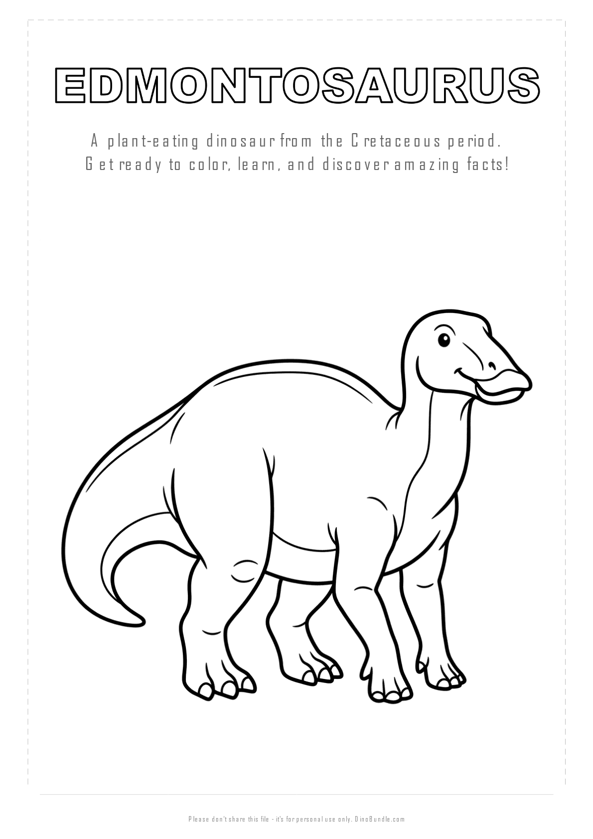 Edmontosaurus printable page 1