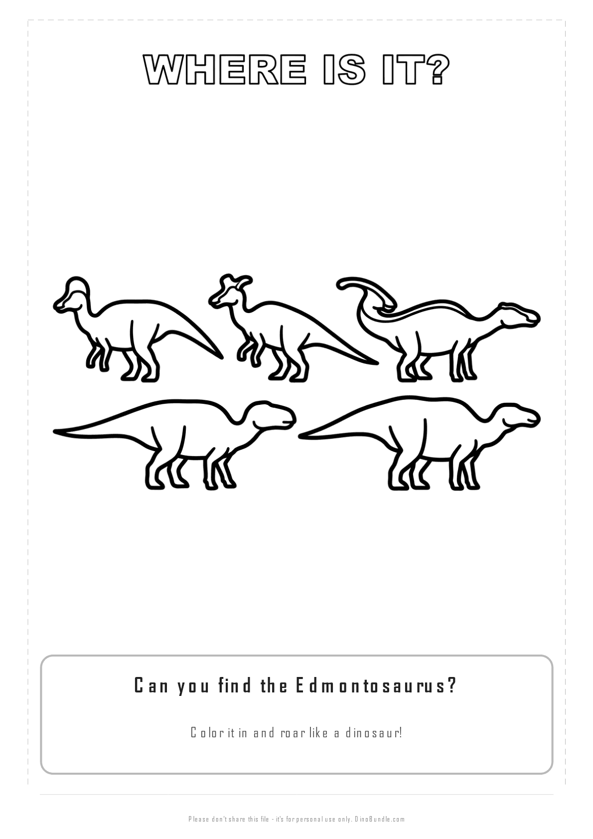 Edmontosaurus printable page 3