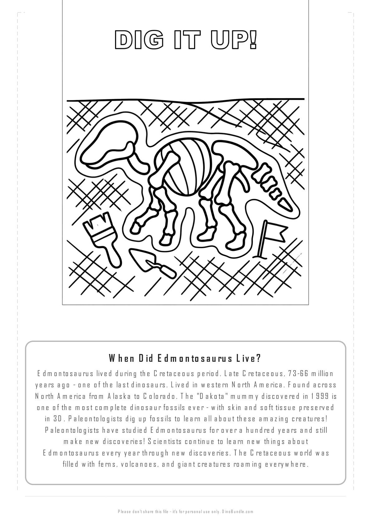 Edmontosaurus printable page 6