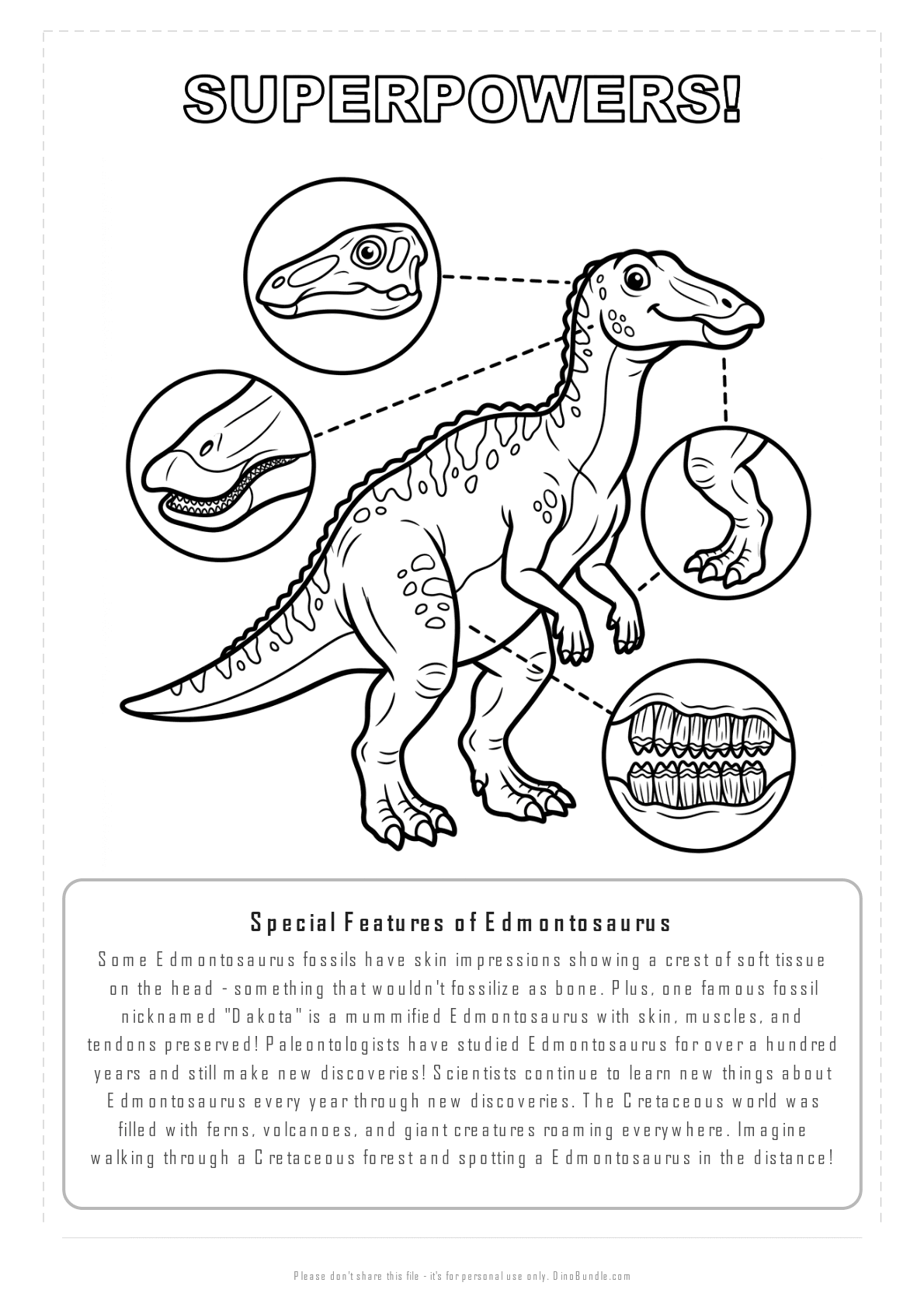 Edmontosaurus printable page 7