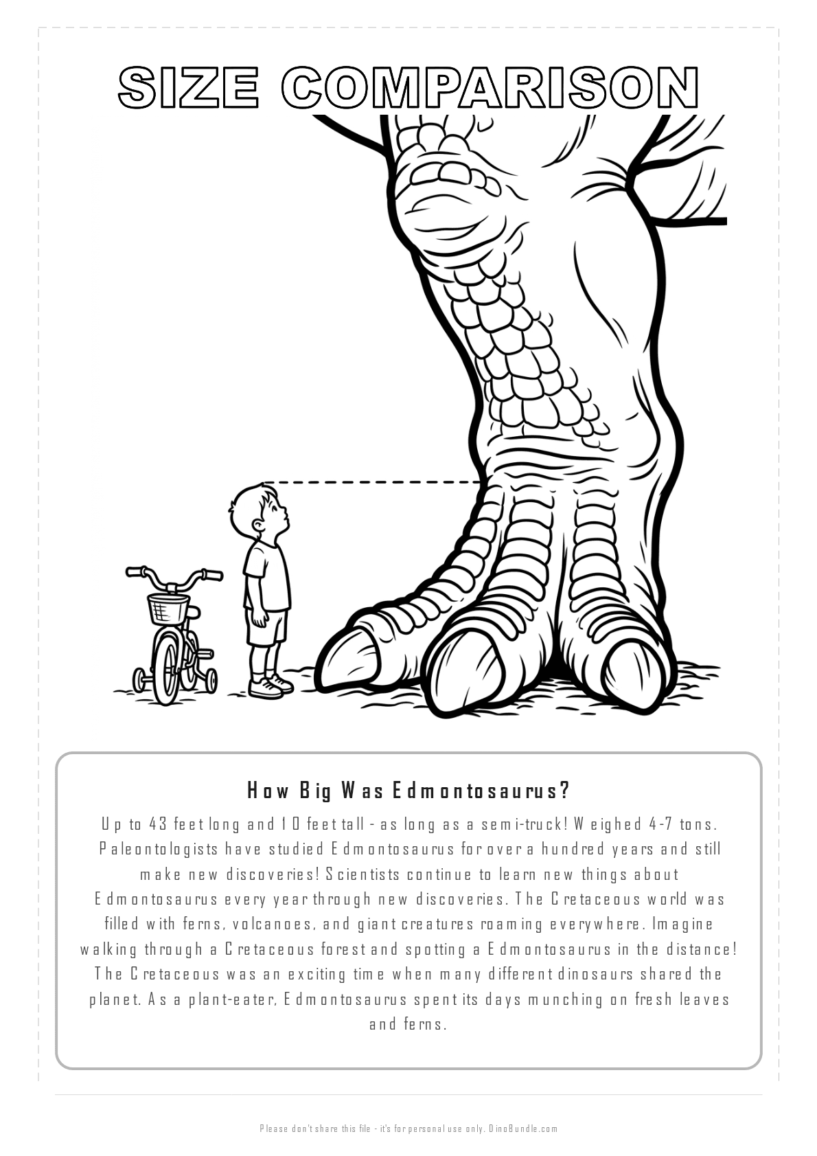 Edmontosaurus printable page 8
