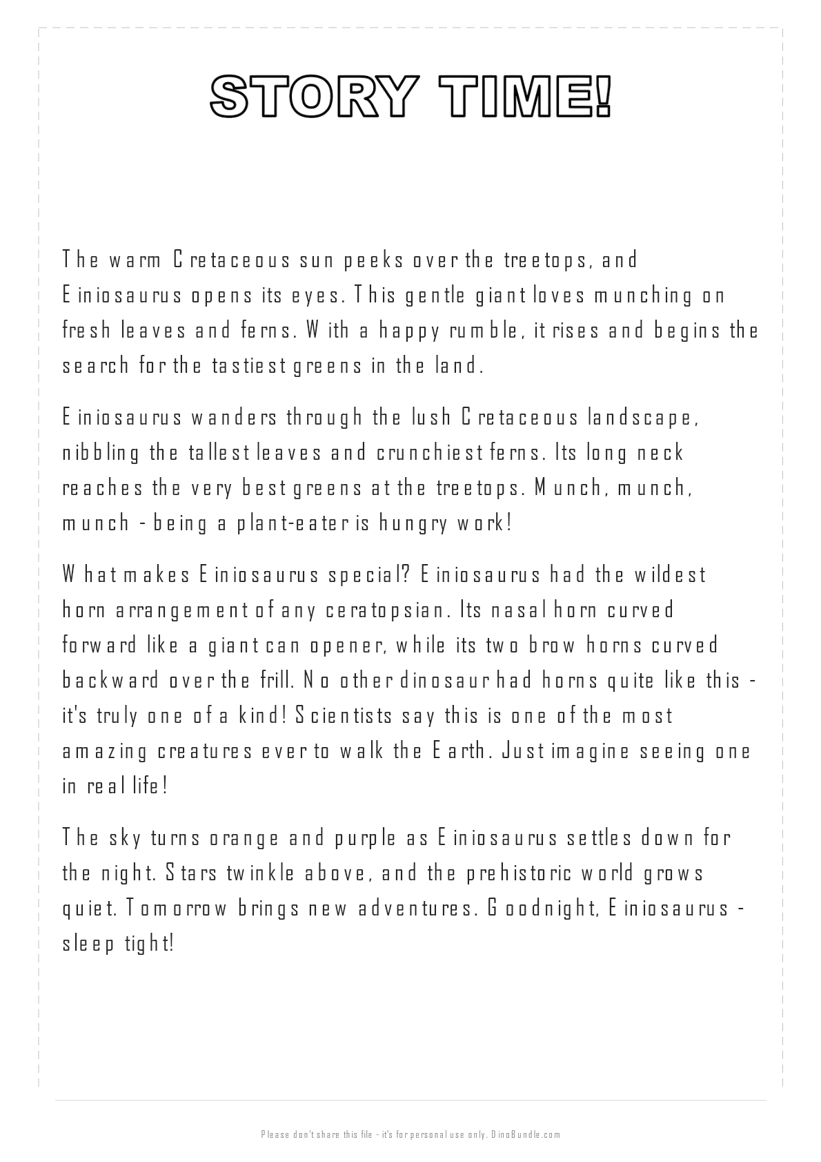 Einiosaurus printable page 4