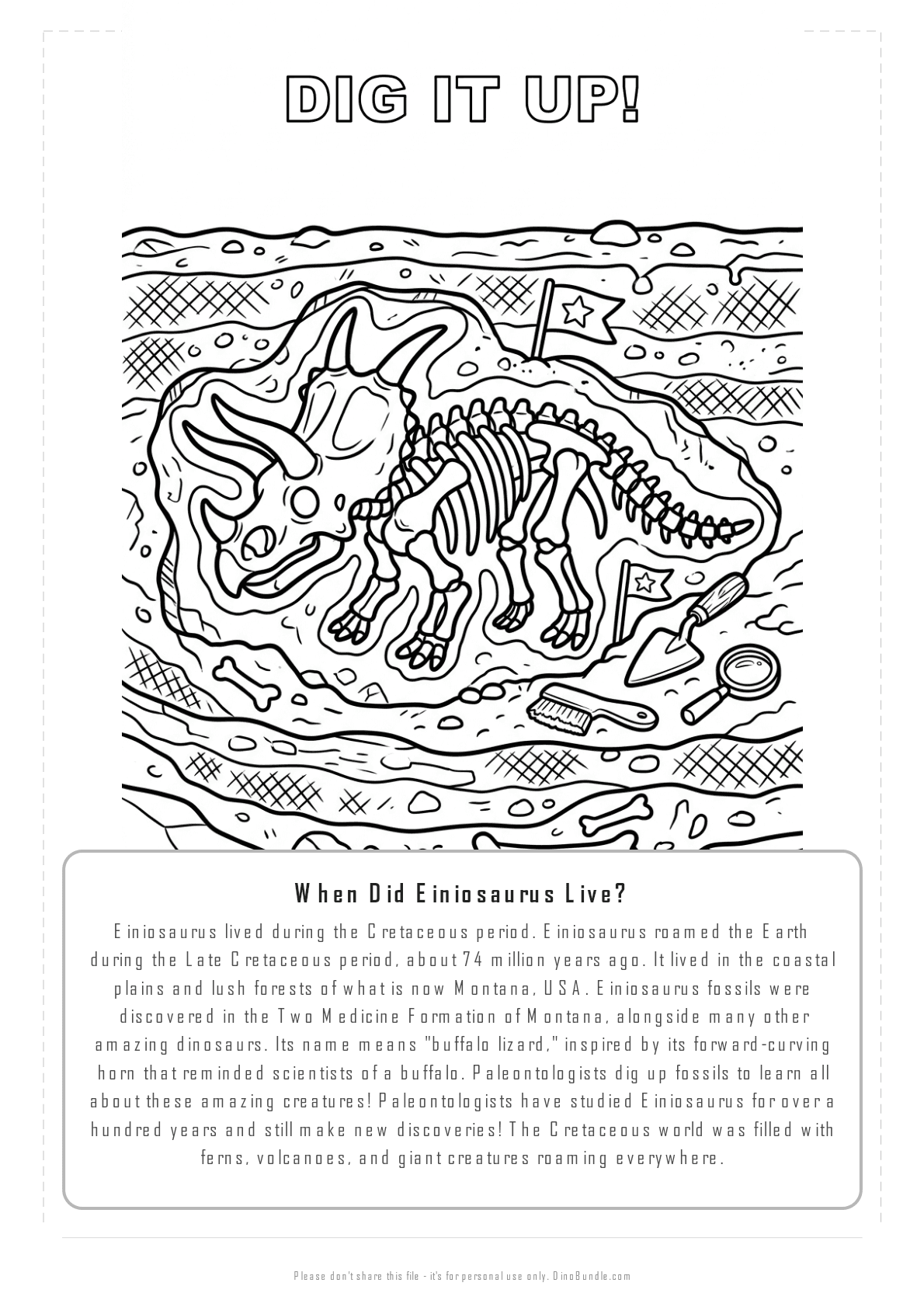 Einiosaurus printable page 6