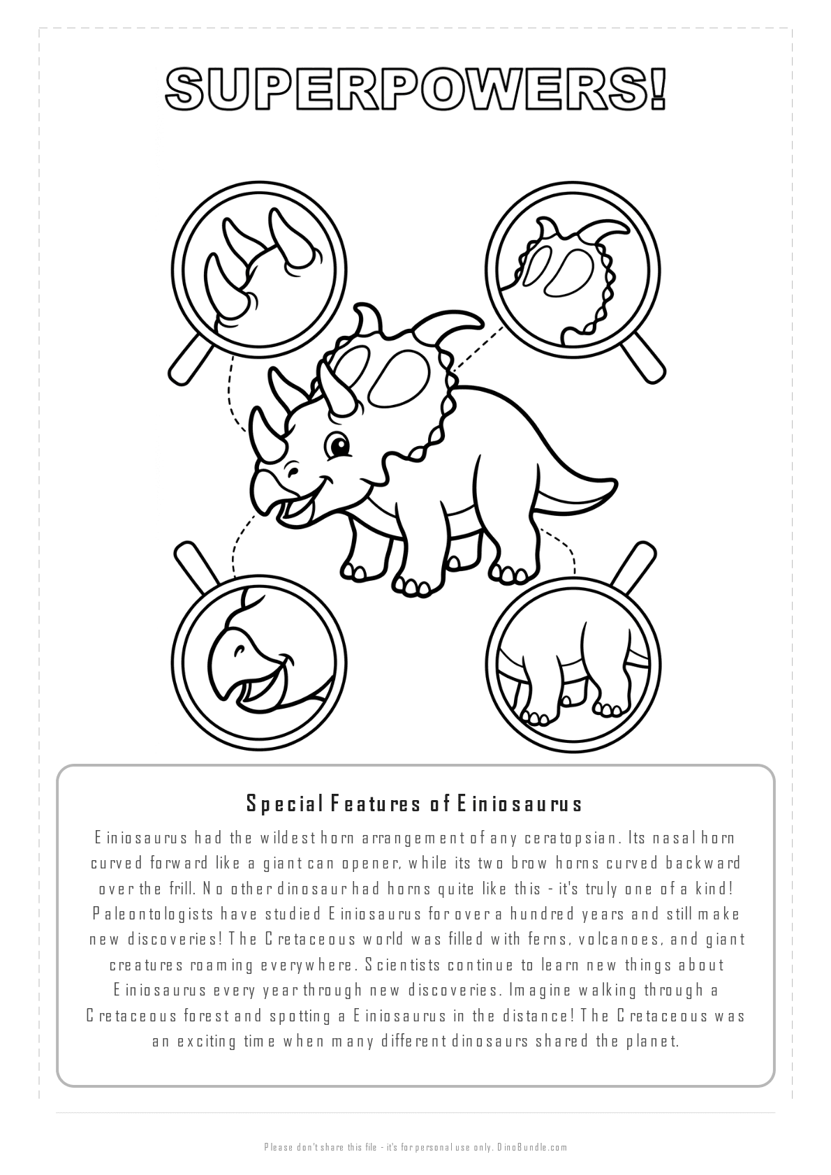 Einiosaurus printable page 7
