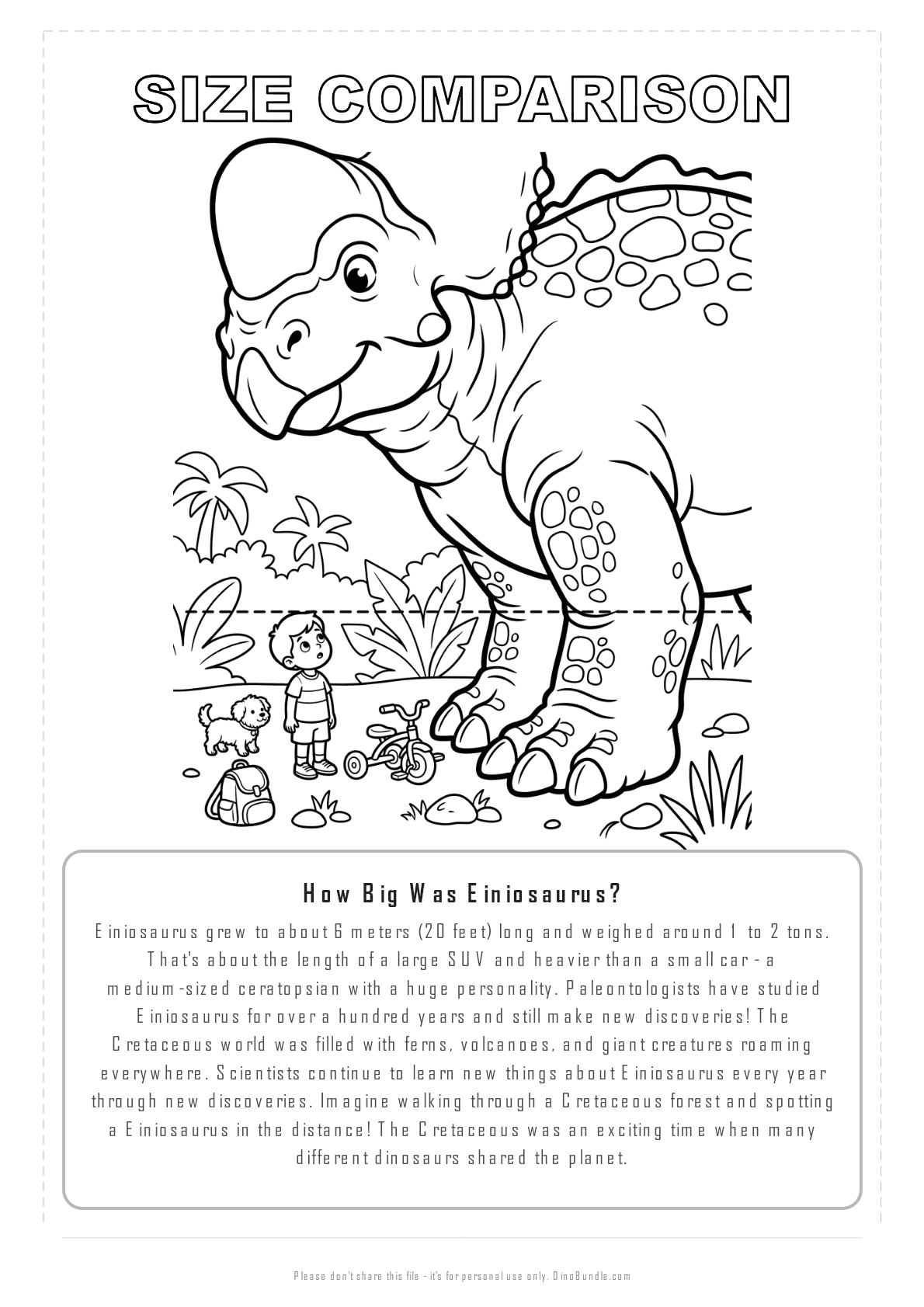 Einiosaurus printable page 8