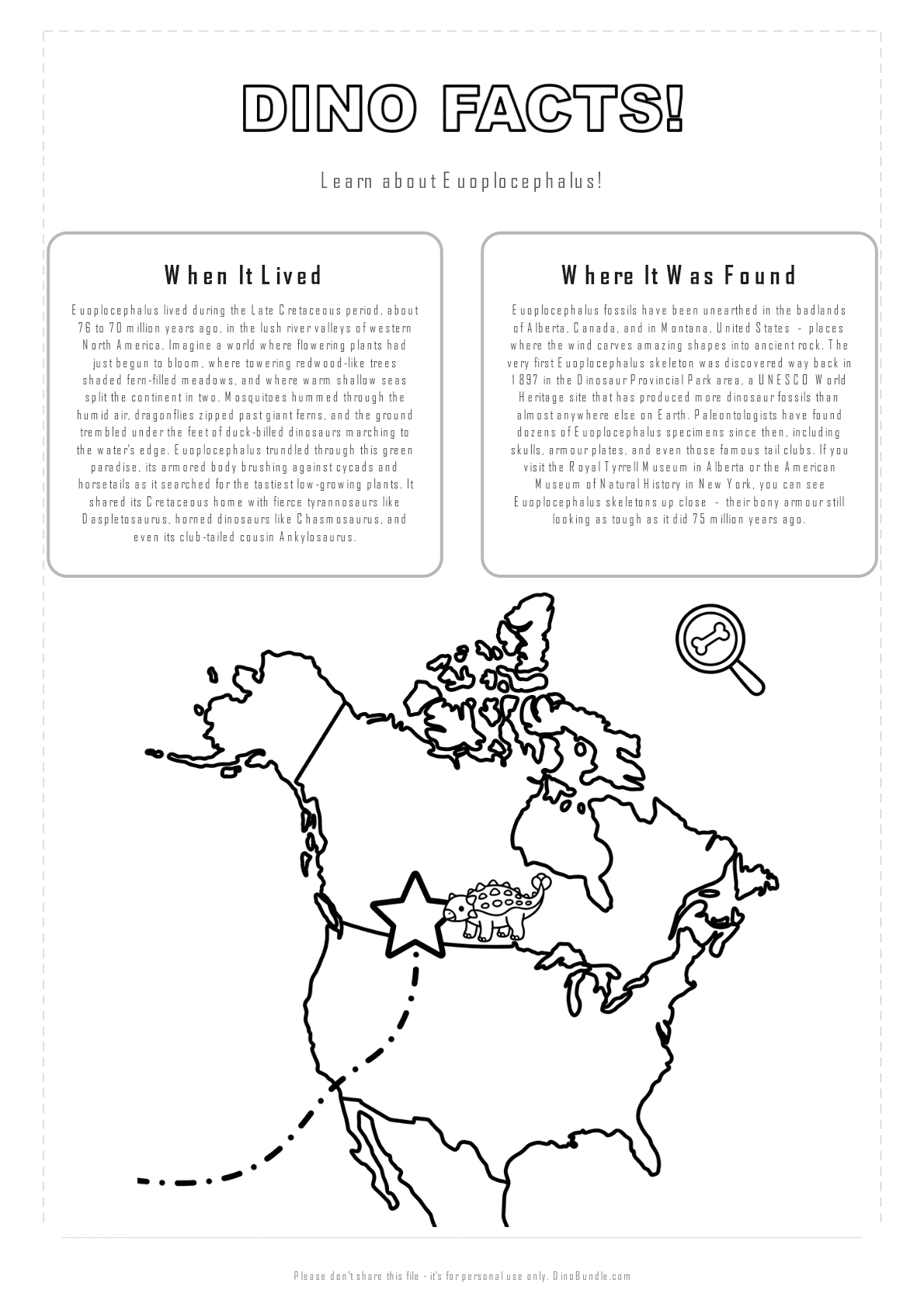 Euoplocephalus printable page 2