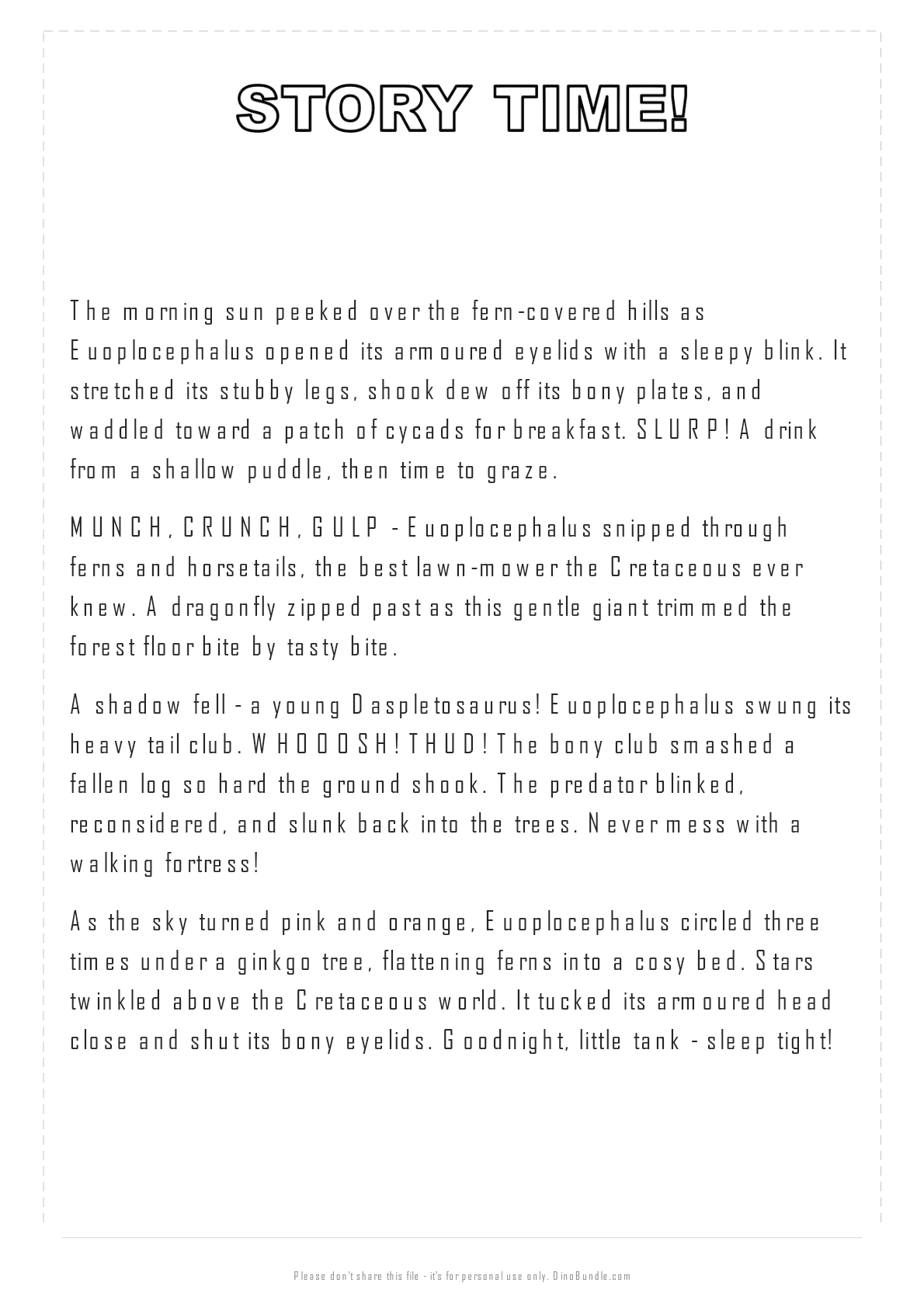 Euoplocephalus printable page 4