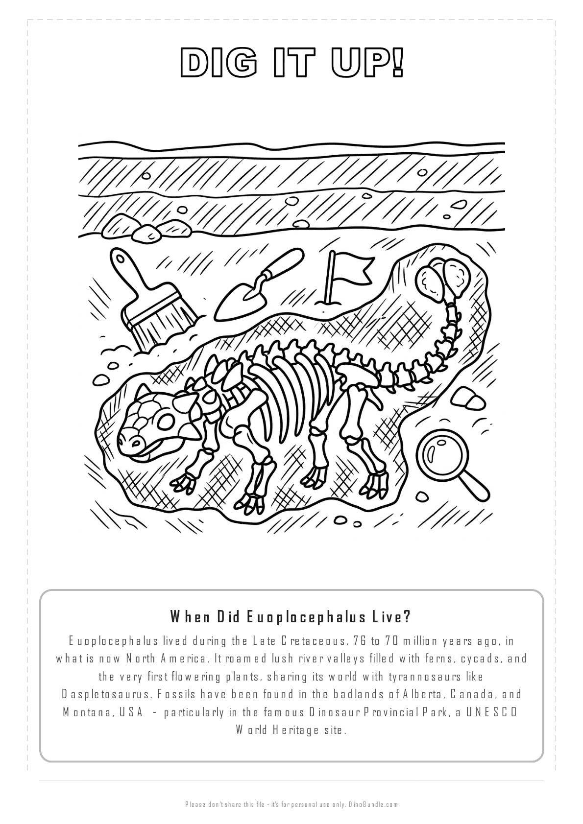Euoplocephalus printable page 6