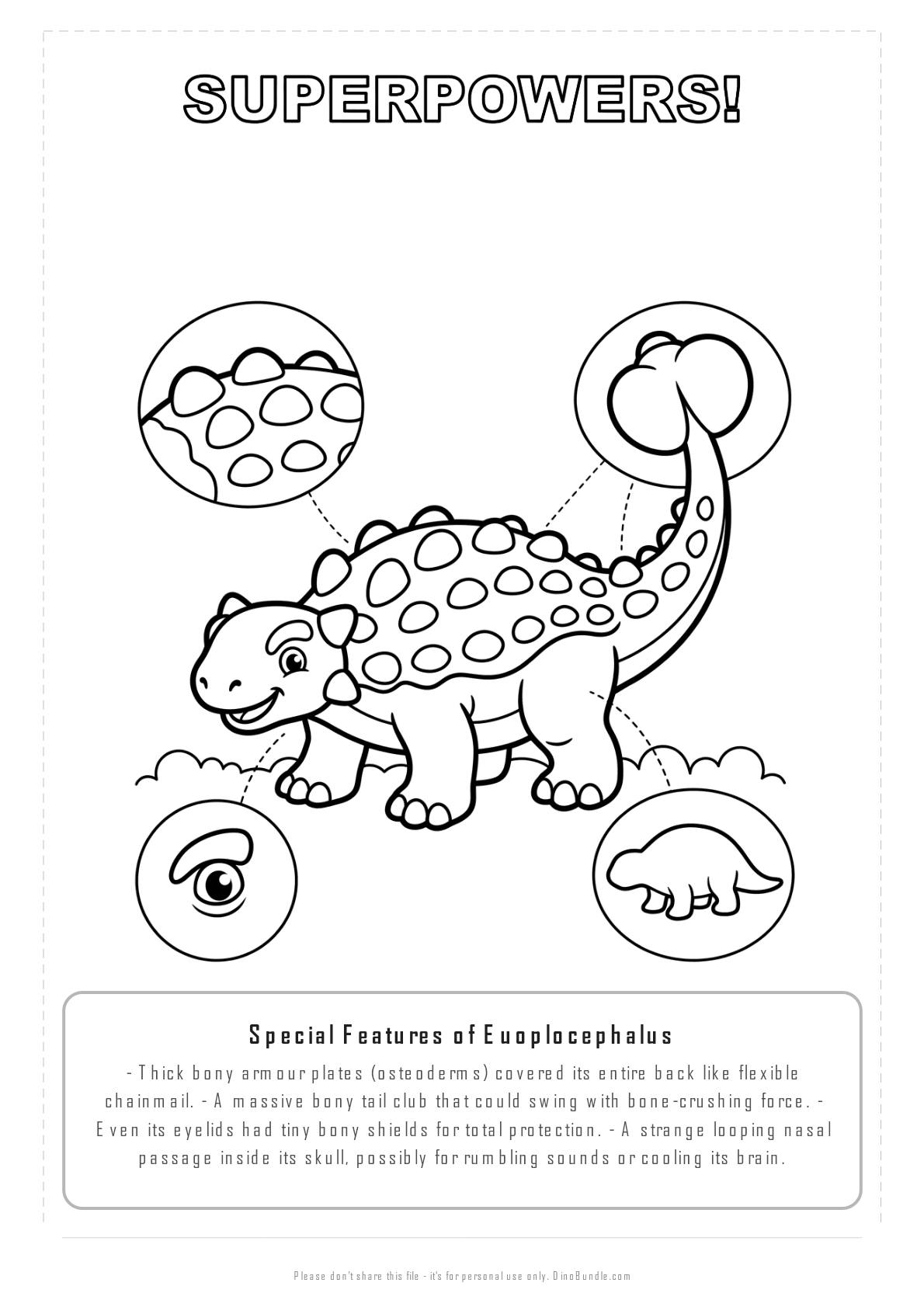 Euoplocephalus printable page 7