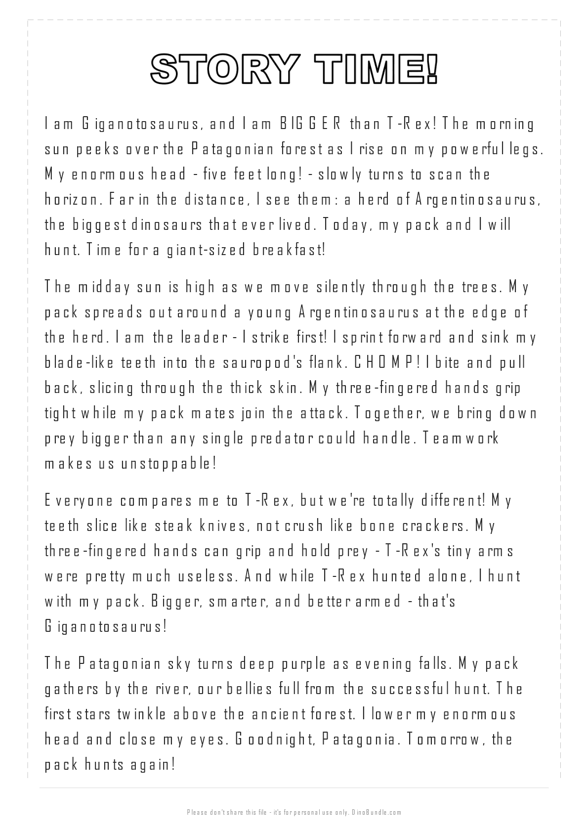 Giganotosaurus printable page 4