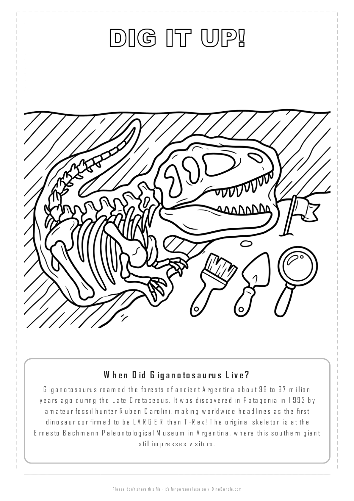 Giganotosaurus printable page 6