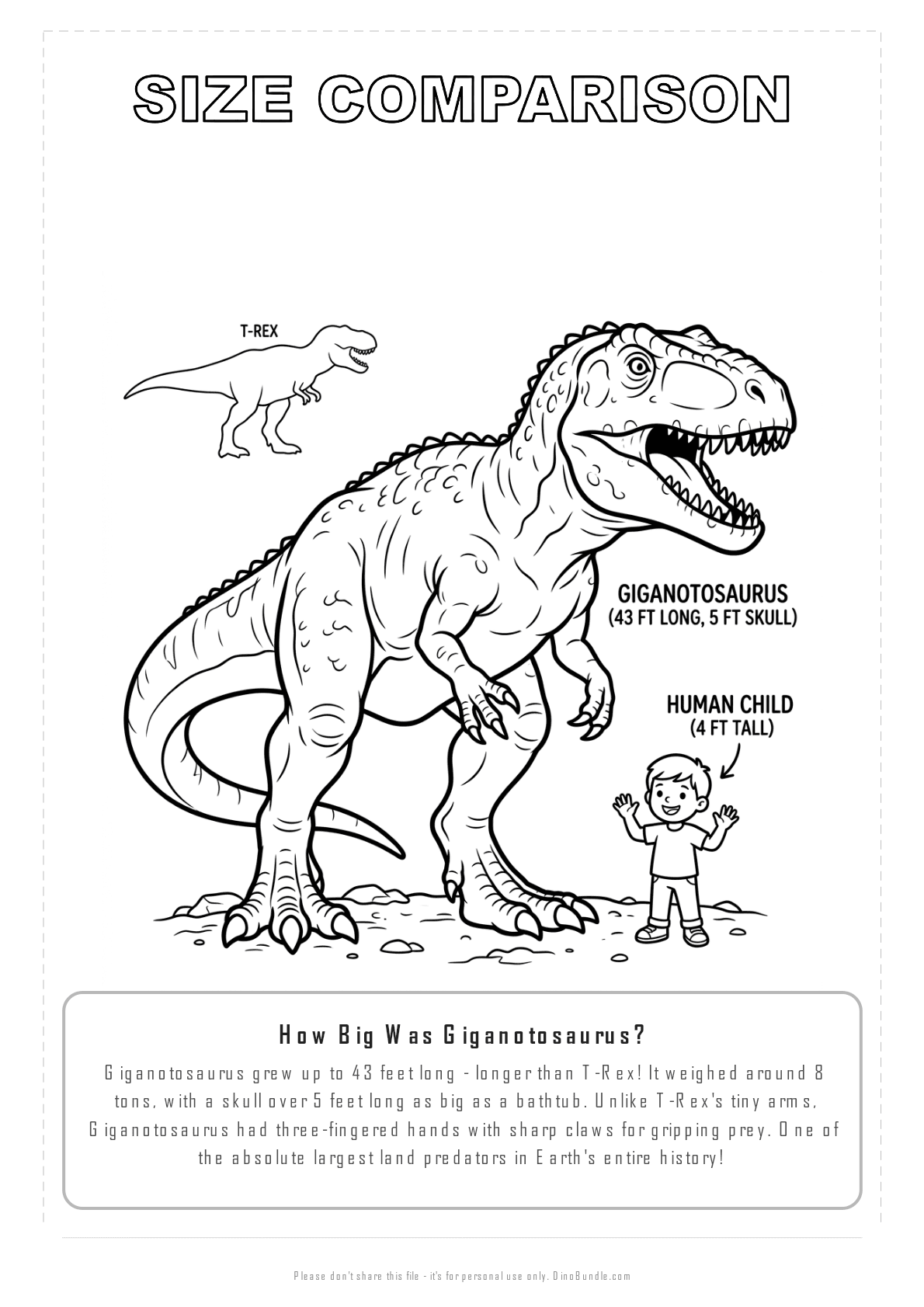 Giganotosaurus printable page 8