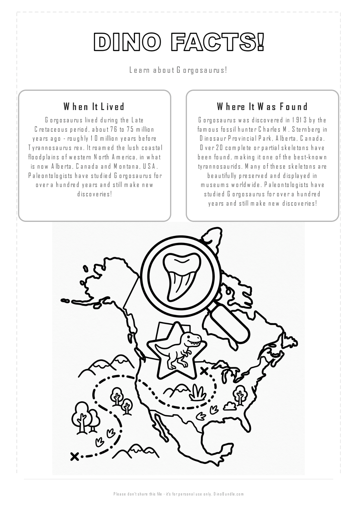 Gorgosaurus printable page 2