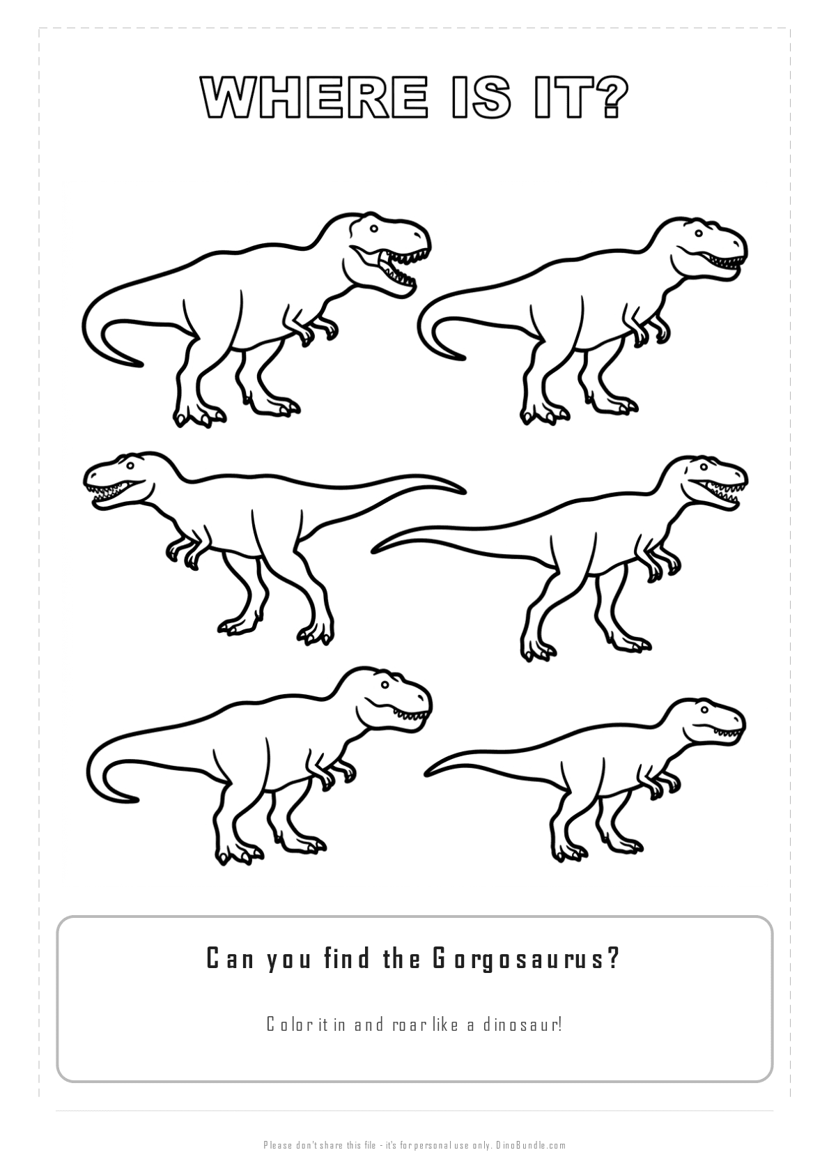 Gorgosaurus printable page 3