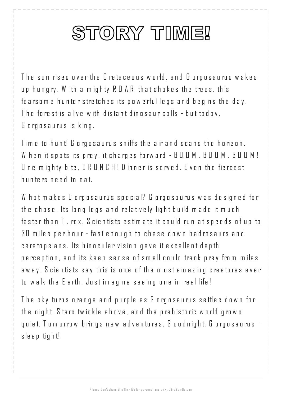 Gorgosaurus printable page 4