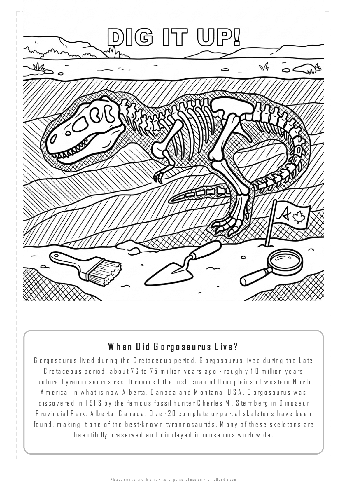 Gorgosaurus printable page 6