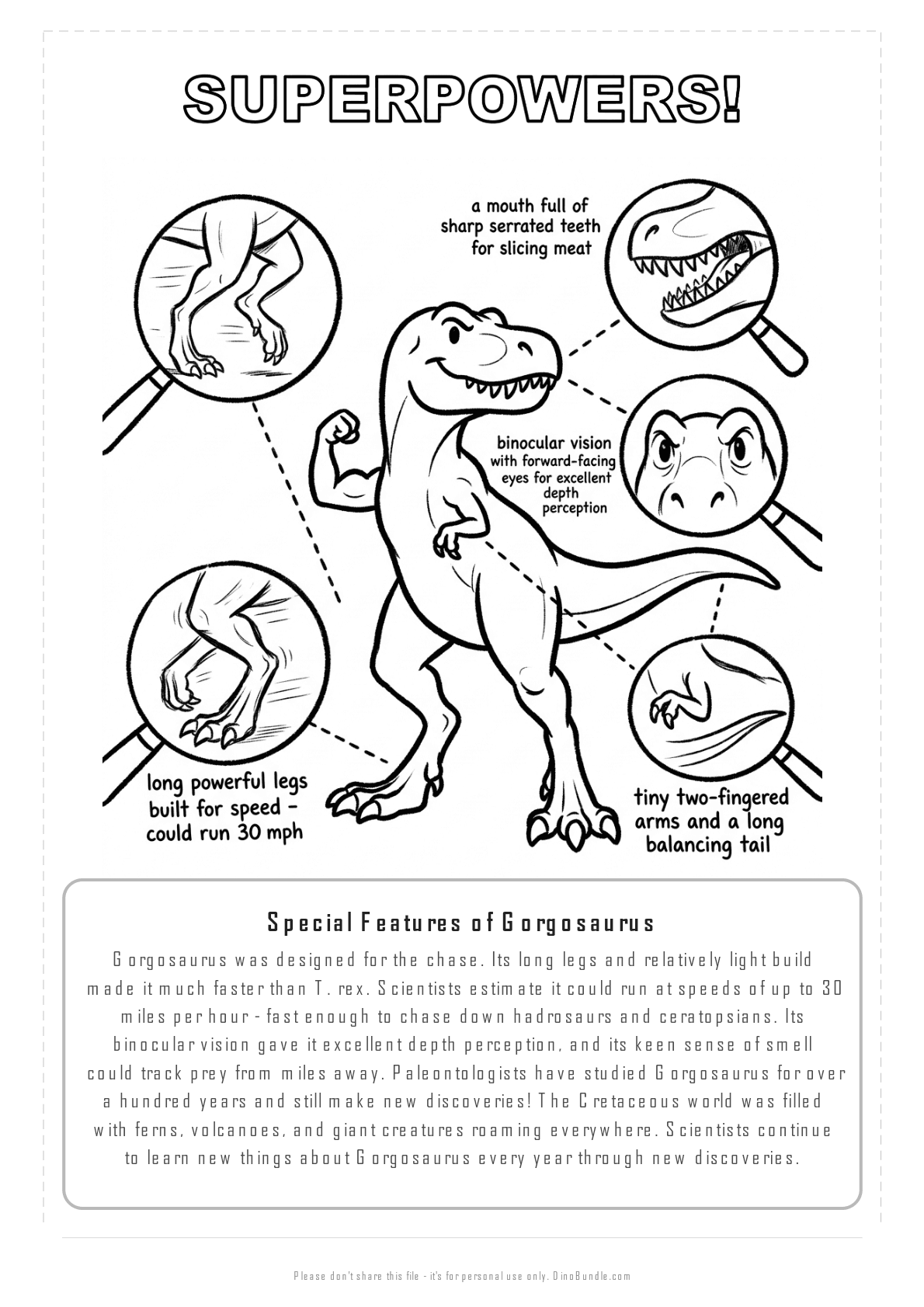 Gorgosaurus printable page 7